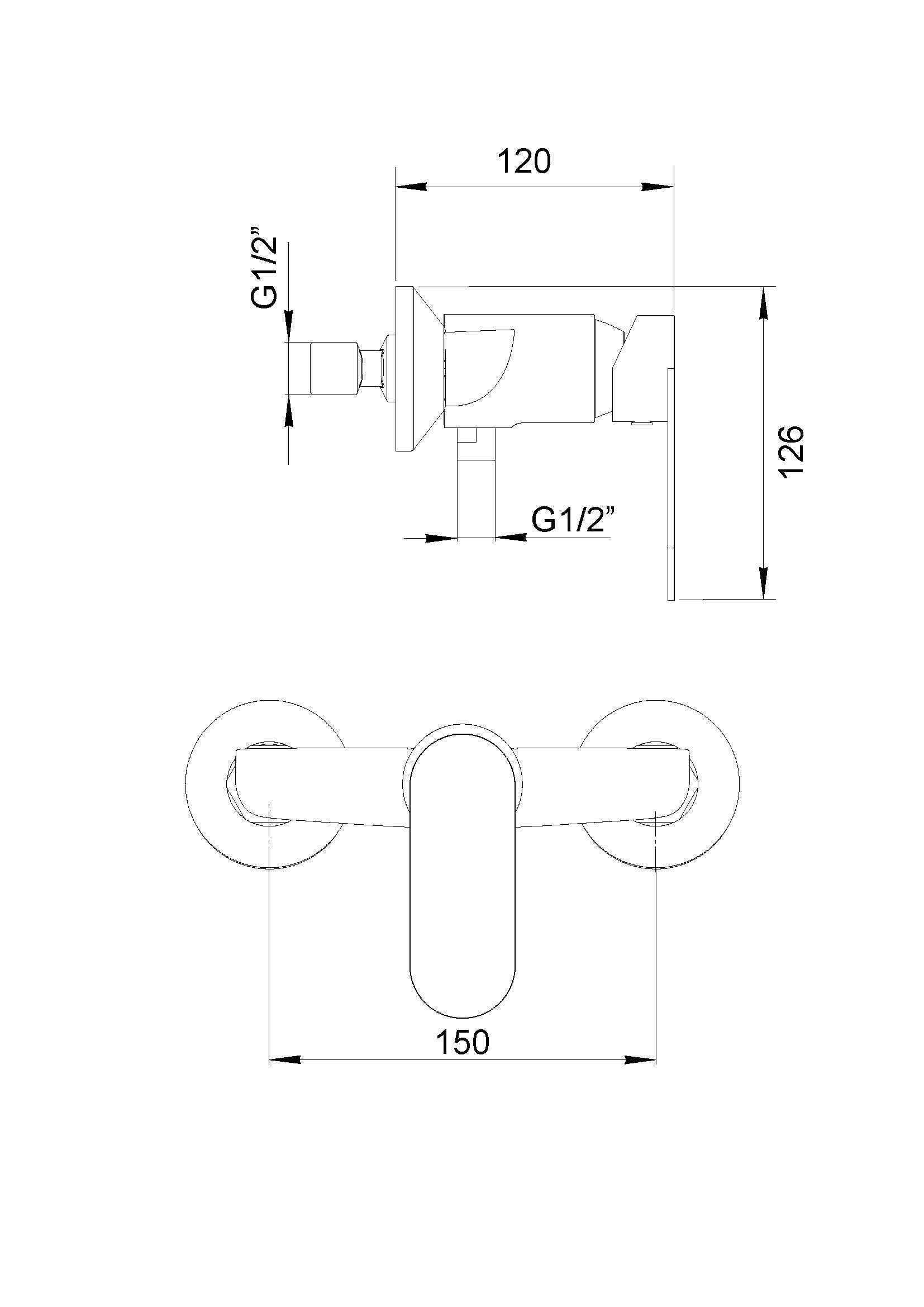 Rubinetto per doccia getto laminare cristallino monocomando Genko cromo lucido - 4