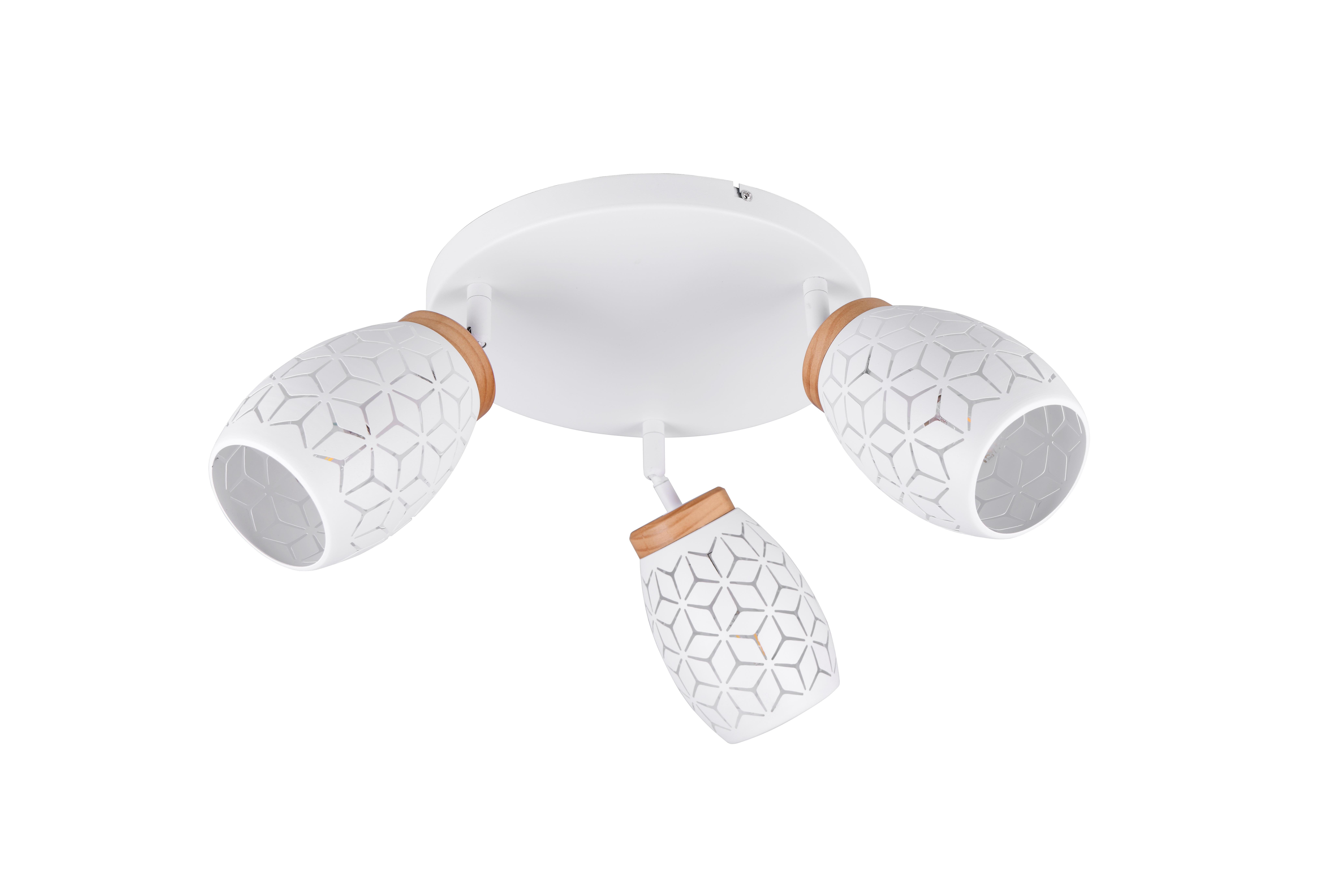 Projetor sem fonte de luzes Bidar 3 luzes IP20 E14 branco 58x27 cm REALITY - 2