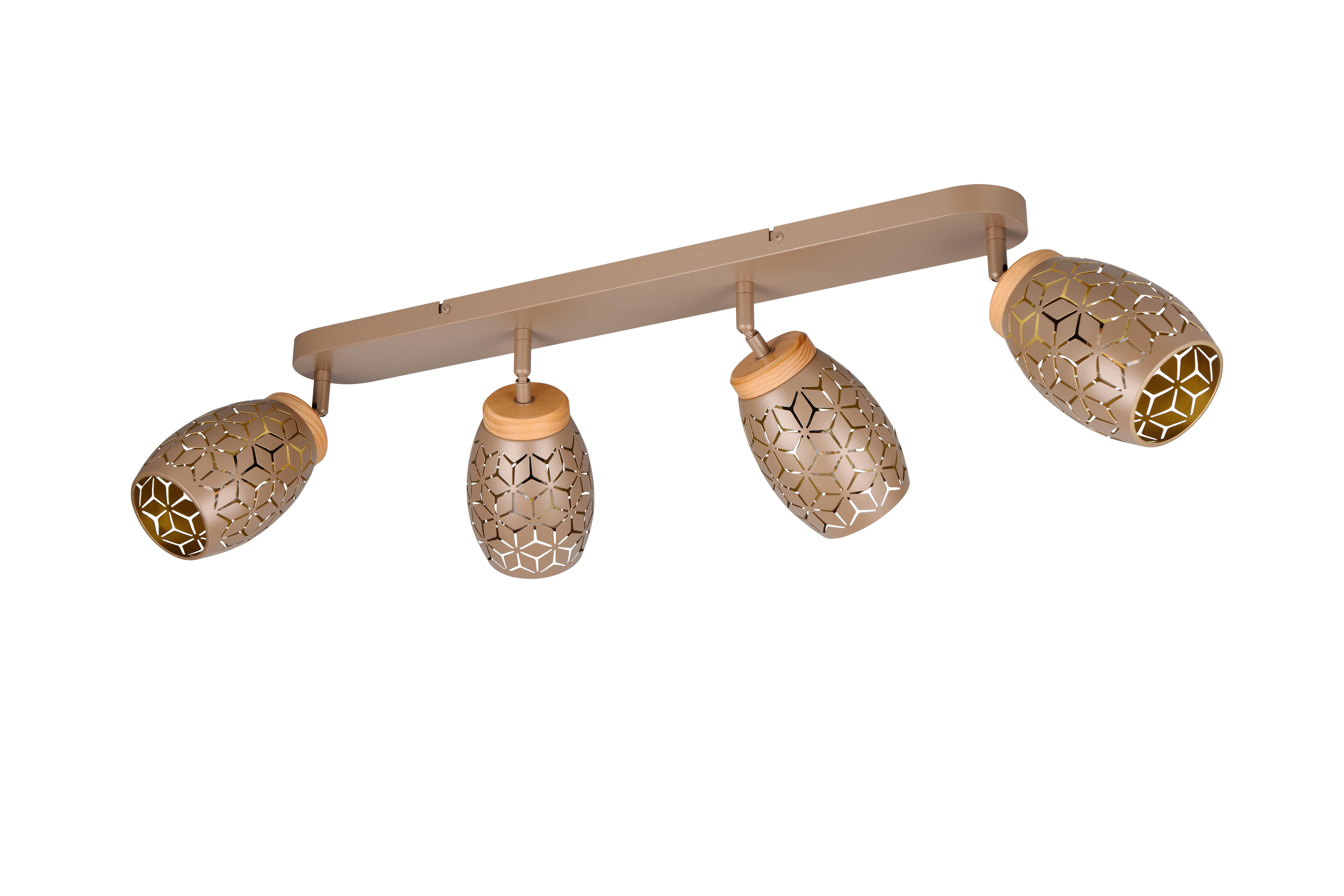 Projetor sem fonte de luzes Bidar 3 luzes IP20 E14 cobre 74x27 cm REALITY - 5