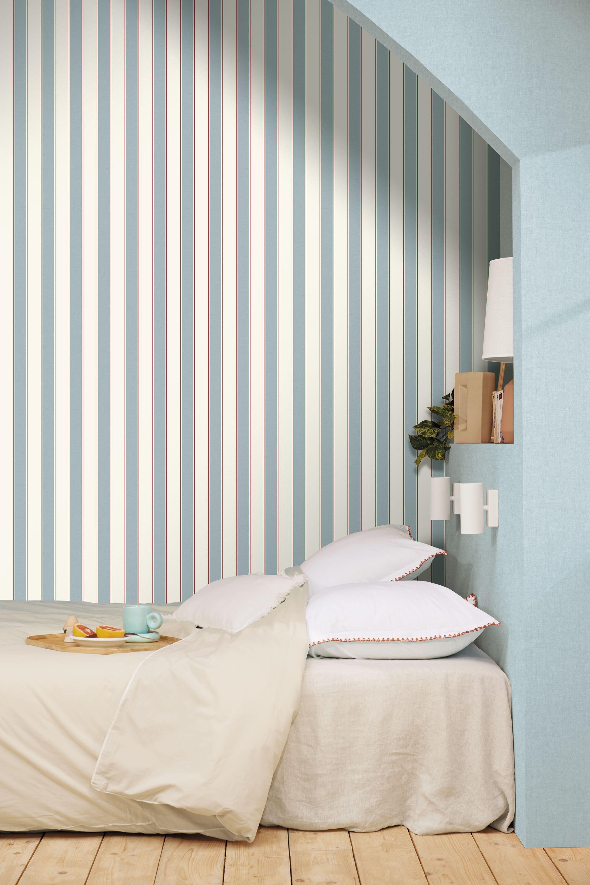 Papier peint intissé Line UP Classic Lines Bleu Denim - 2