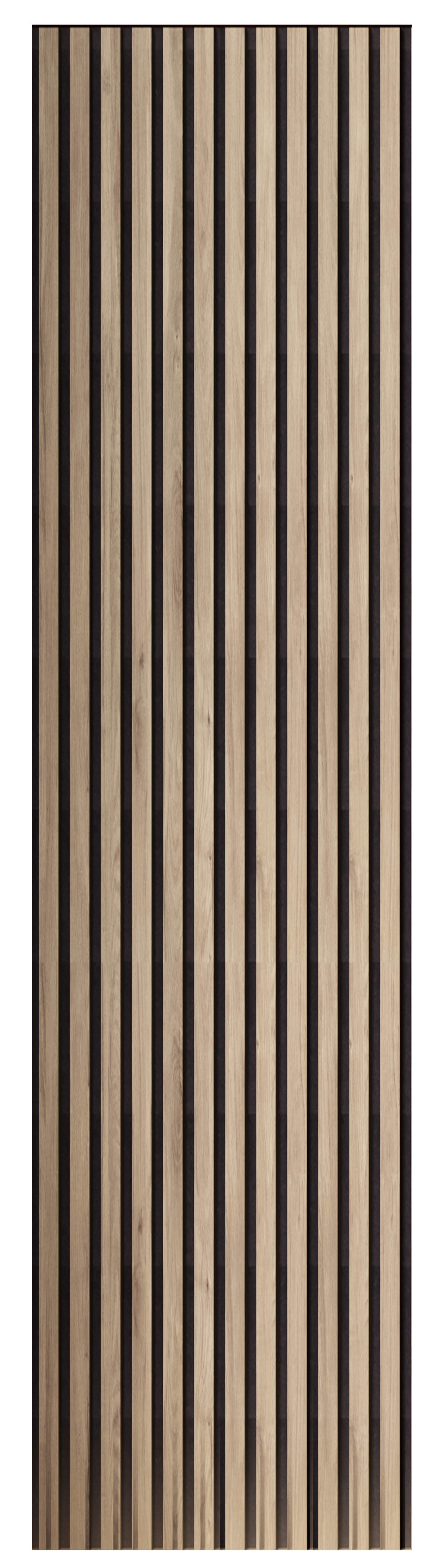Revestimiento de pared palillería efecto 3D MDF acústico bicolor roble/negro de 244x60,2cm - 5