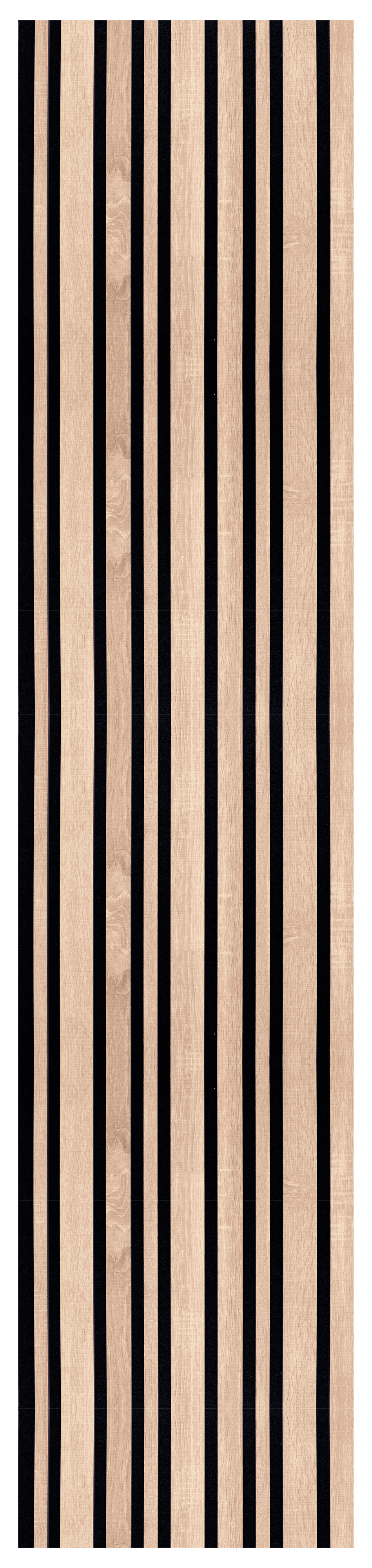 Revestimiento de pared palillería efecto 3D MDF acústico Sonoma bicolor roble/negro de 260x57,2cm - 2