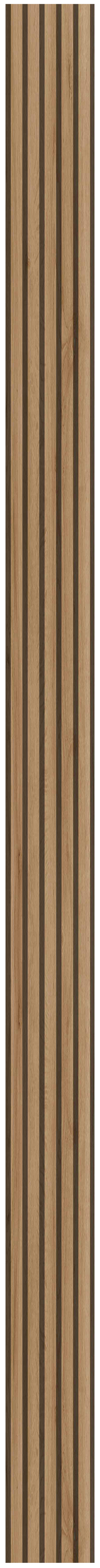 Revestimiento de pared palillería efecto 3D vinílico PVC roble de 260x15cm - 5