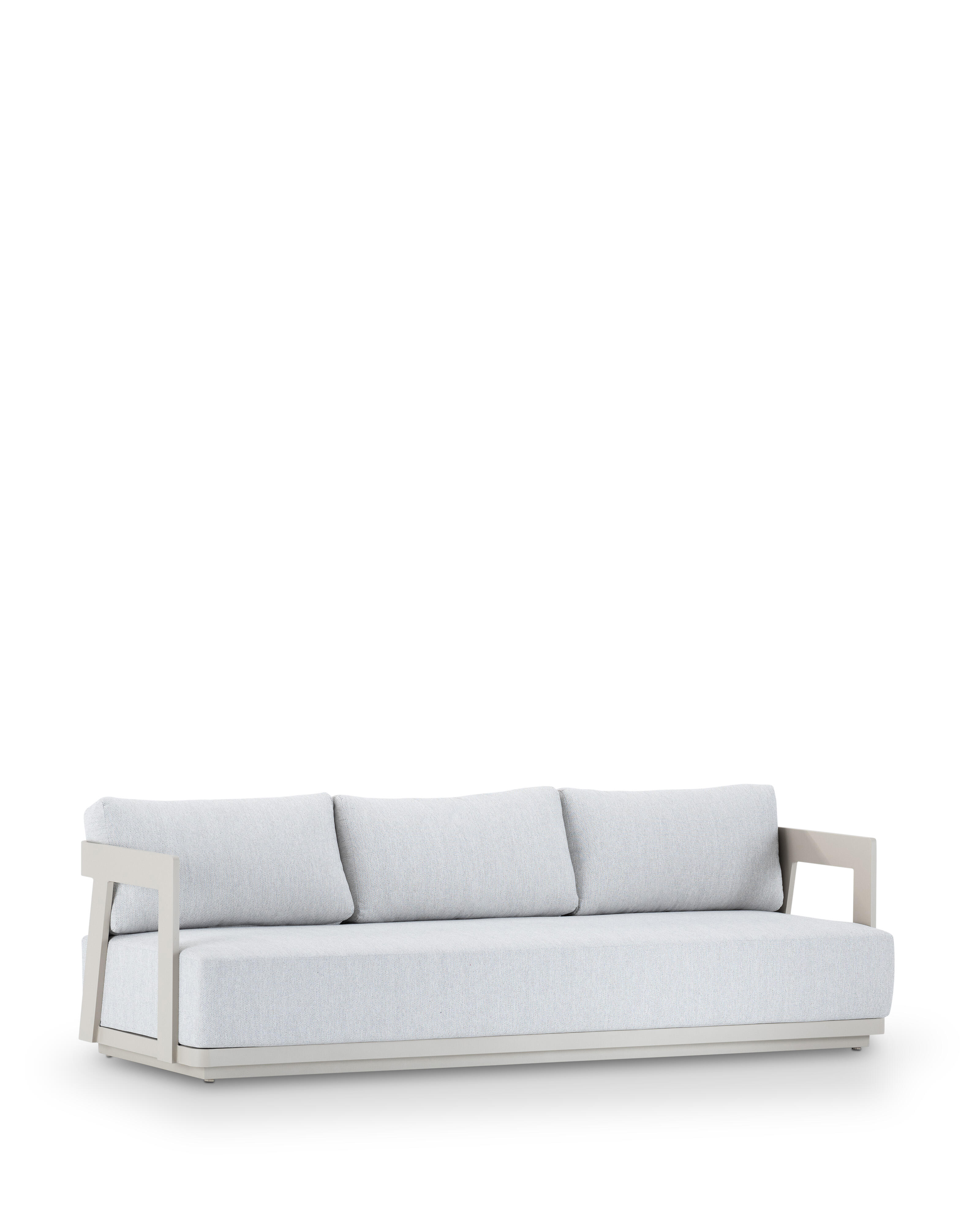 Sofá de jardín con cojín de aluminio sophie beige naterial