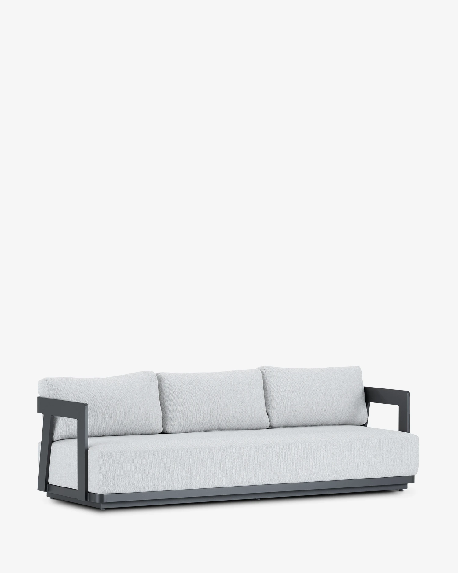 Sofá de jardín con cojín de aluminio sophie gris defora home
