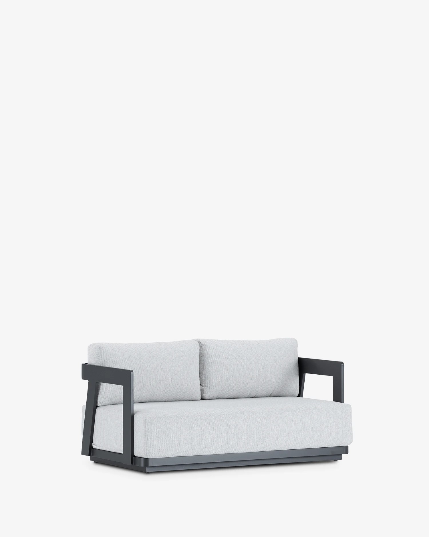 Sofá de jardín con cojín de aluminio sophie gris defora home