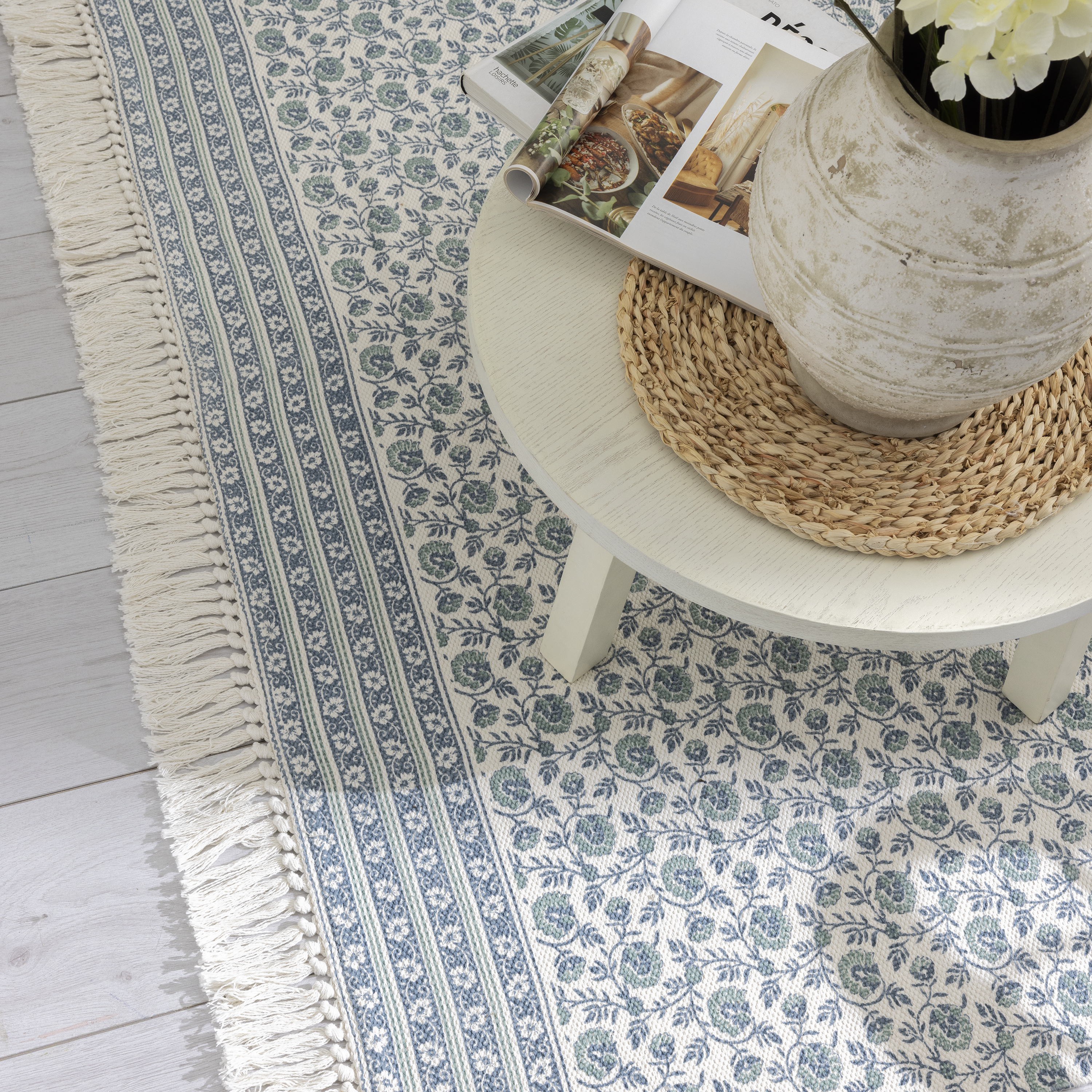 Tapete de algodão Purecot 60x90cm Inspire azul - 3