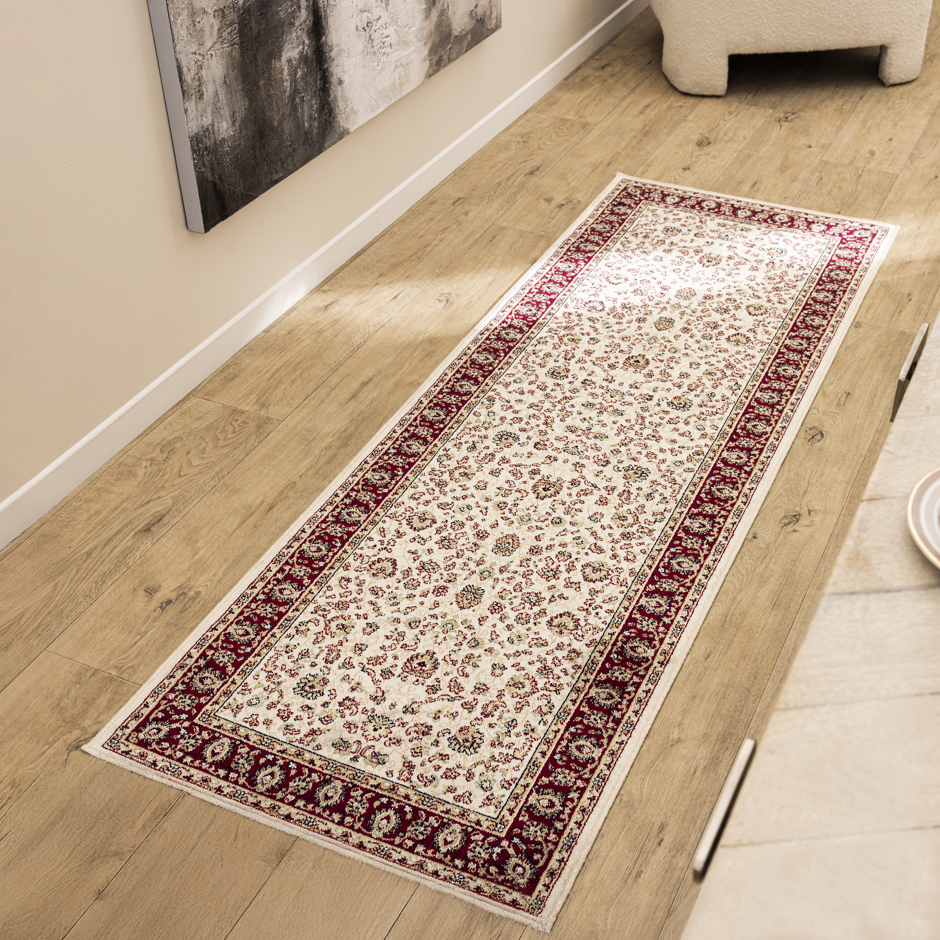 Alfombra pasillera  viscosa pelo corto INSPIRE Jasmin  beige verone  70x200cm - 2