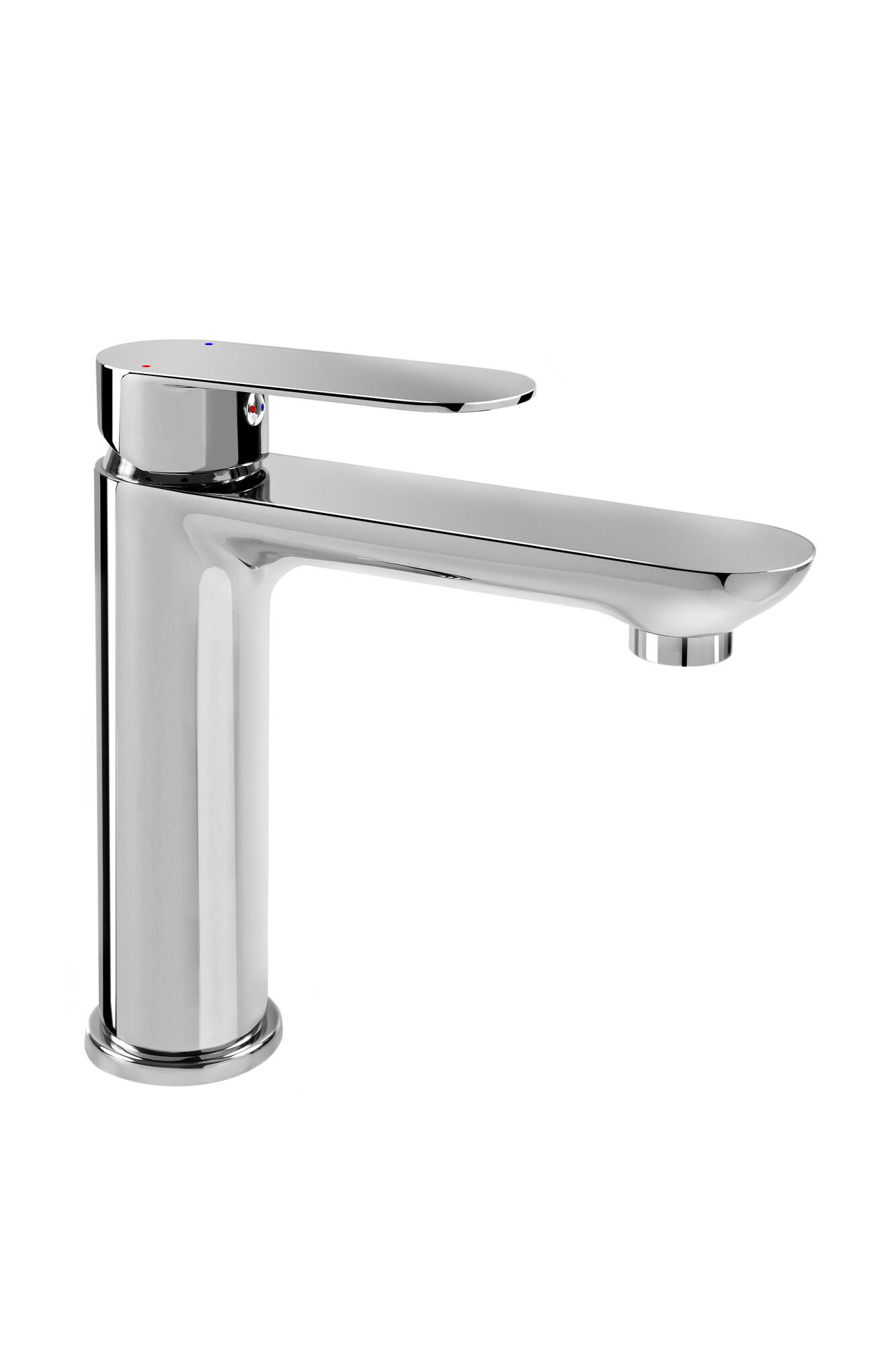 Rubinetto per lavabo a canna bassa getto laminare cristallino Genko cromo lucido - 3