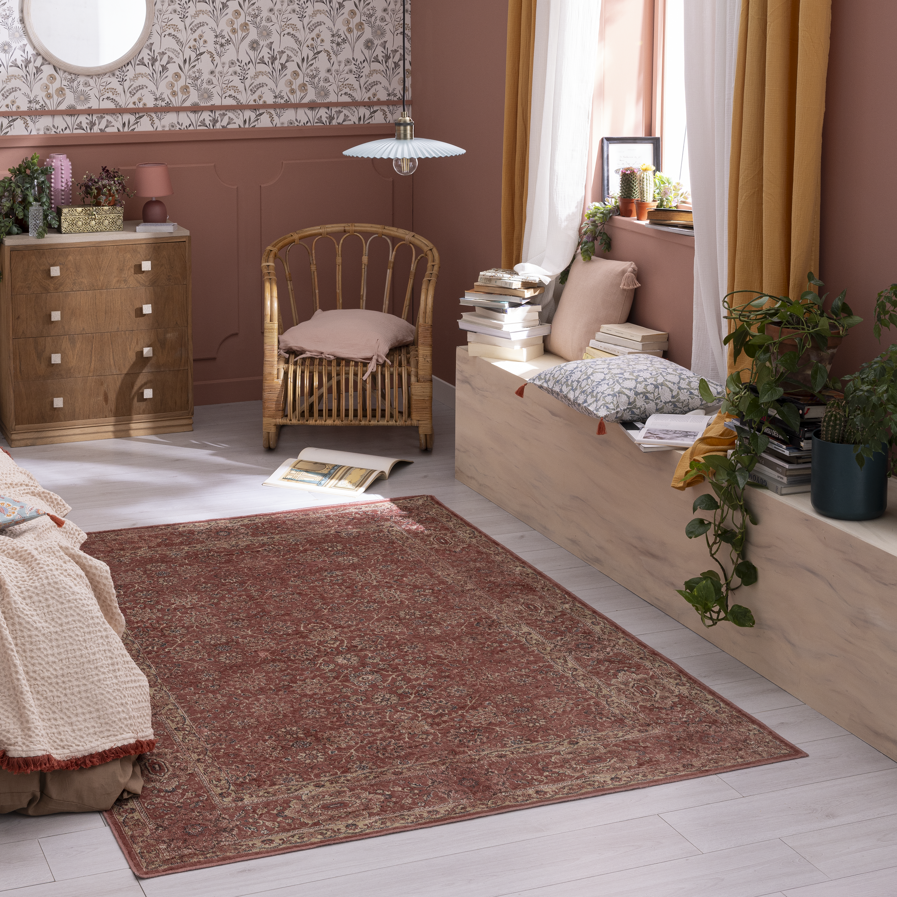 Tapete de interior Abelie 160x230cm rosa Inspire - 2