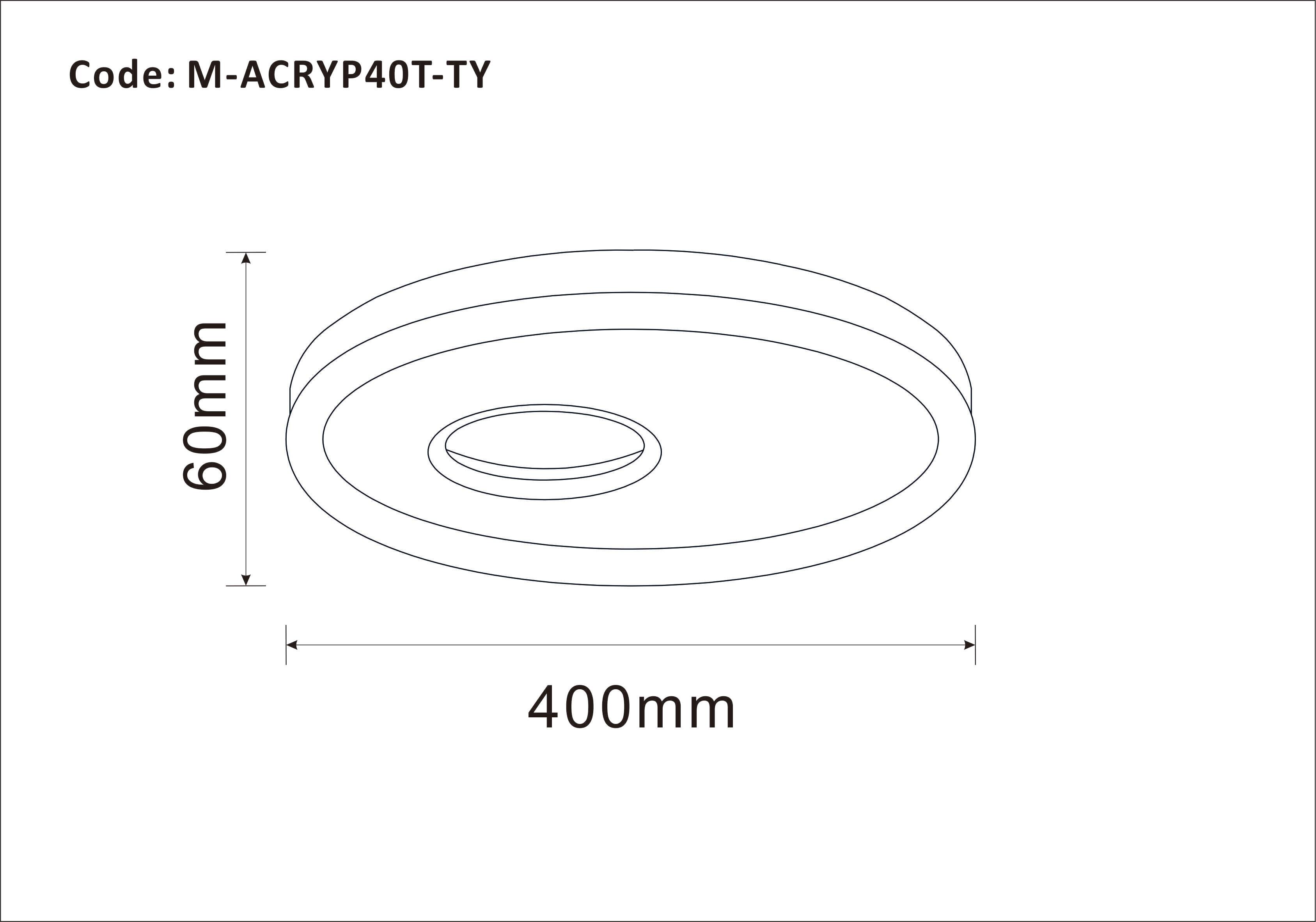 Plafoniera LED ACRYL Ø 40 cm bianco IP20 cct da bianco caldo a bianco freddo con regolazione di temperatura, 3800 lumen - 2
