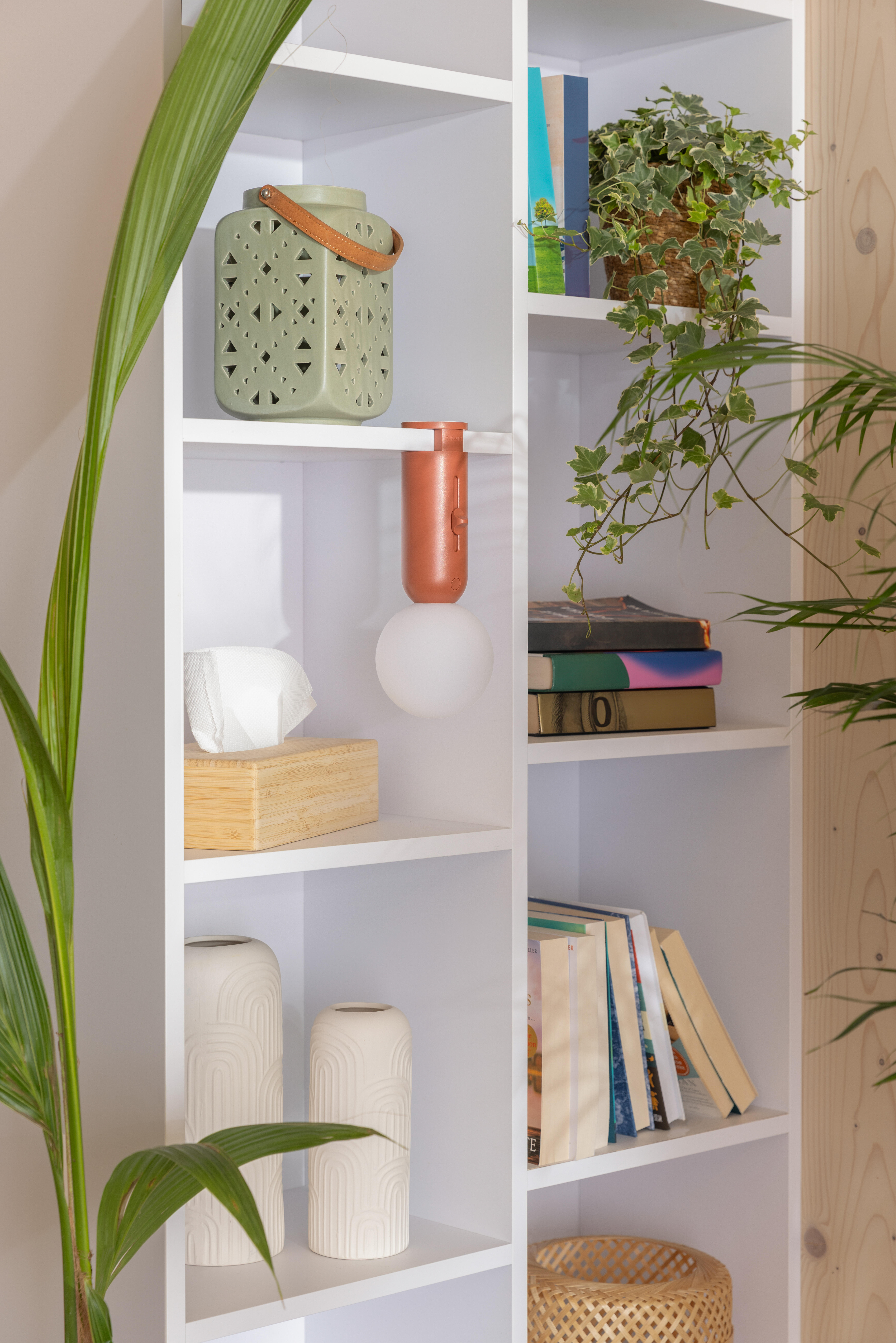 Lampa stołowa Lodi czerwona LED Inspire - 5