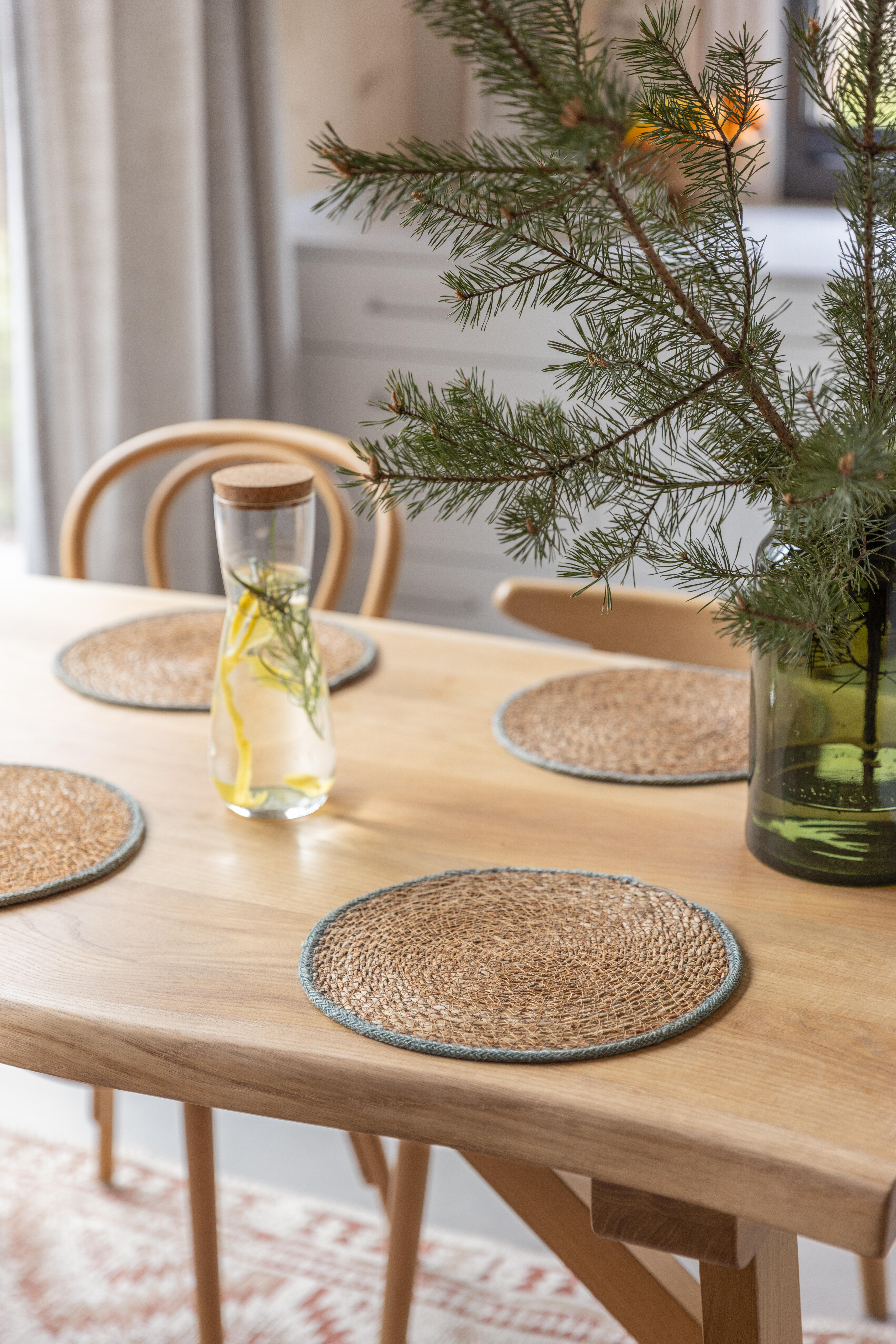 Komplet 4 poduszek na krzesło Popy beżowe 38 x 38 x 5 cm - 5