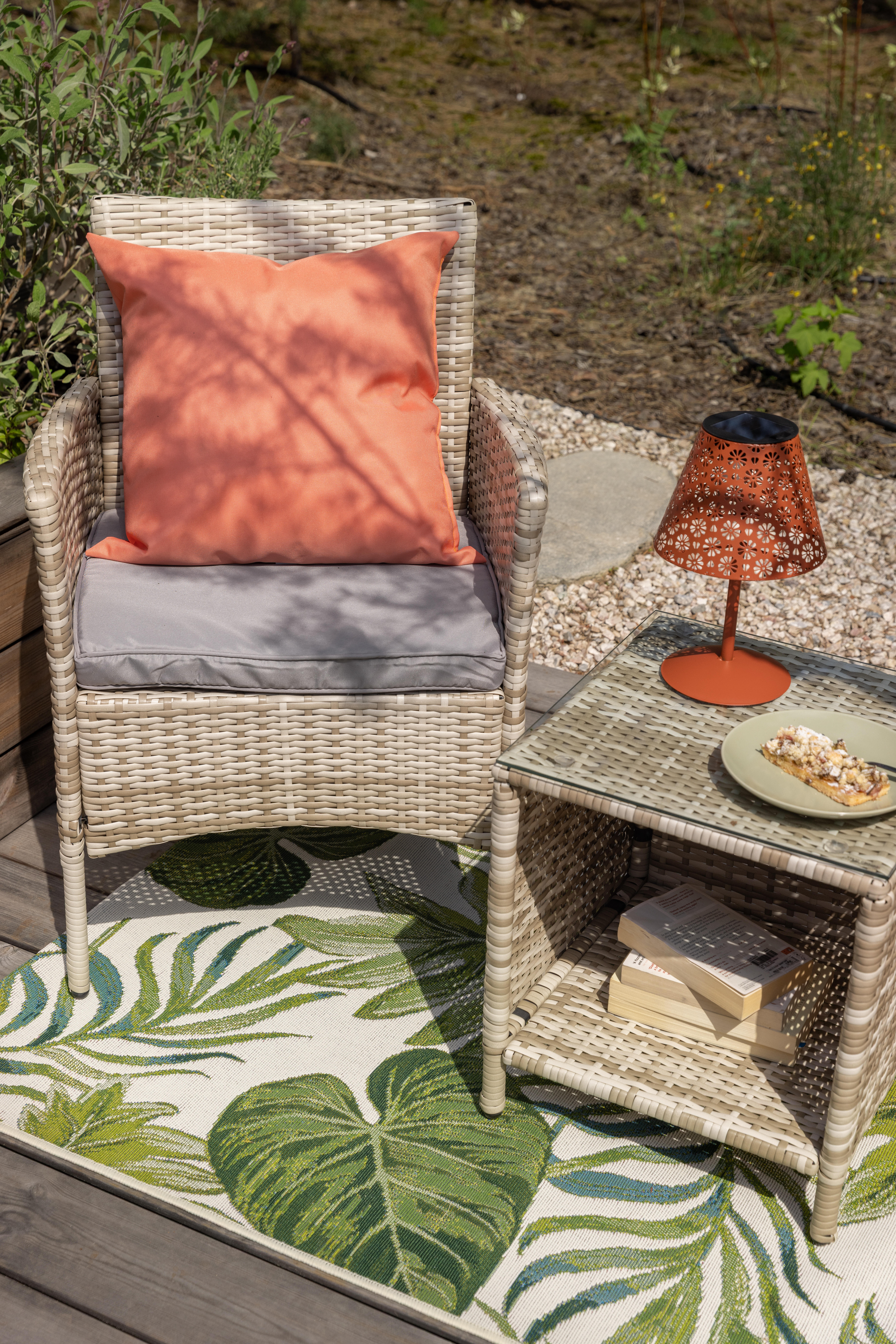 Meble ogrodowe zestaw Glasgow beżowe Corciano - 2