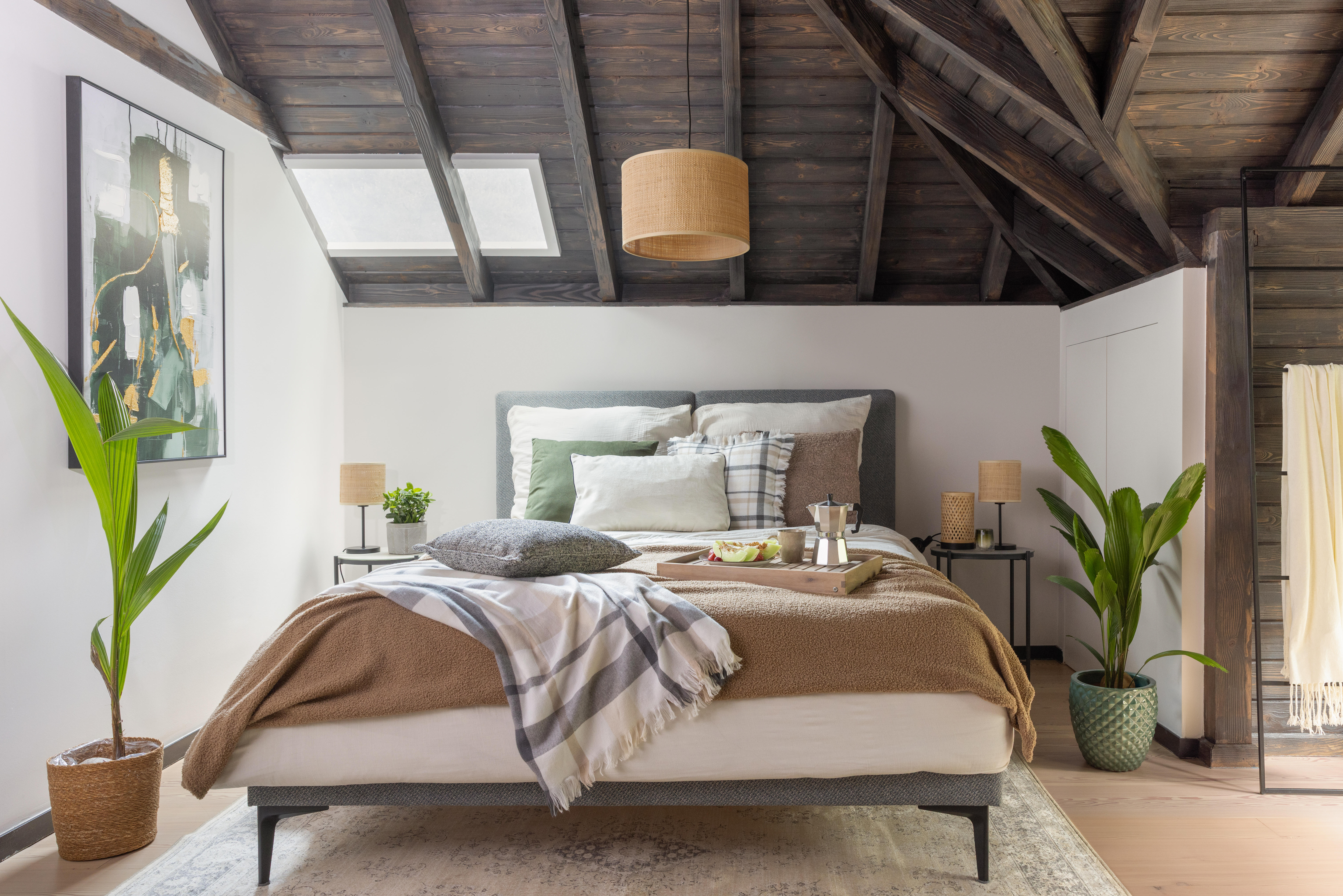 Lampka stołowa Carvi czarny raffia E27 Inspire - 4