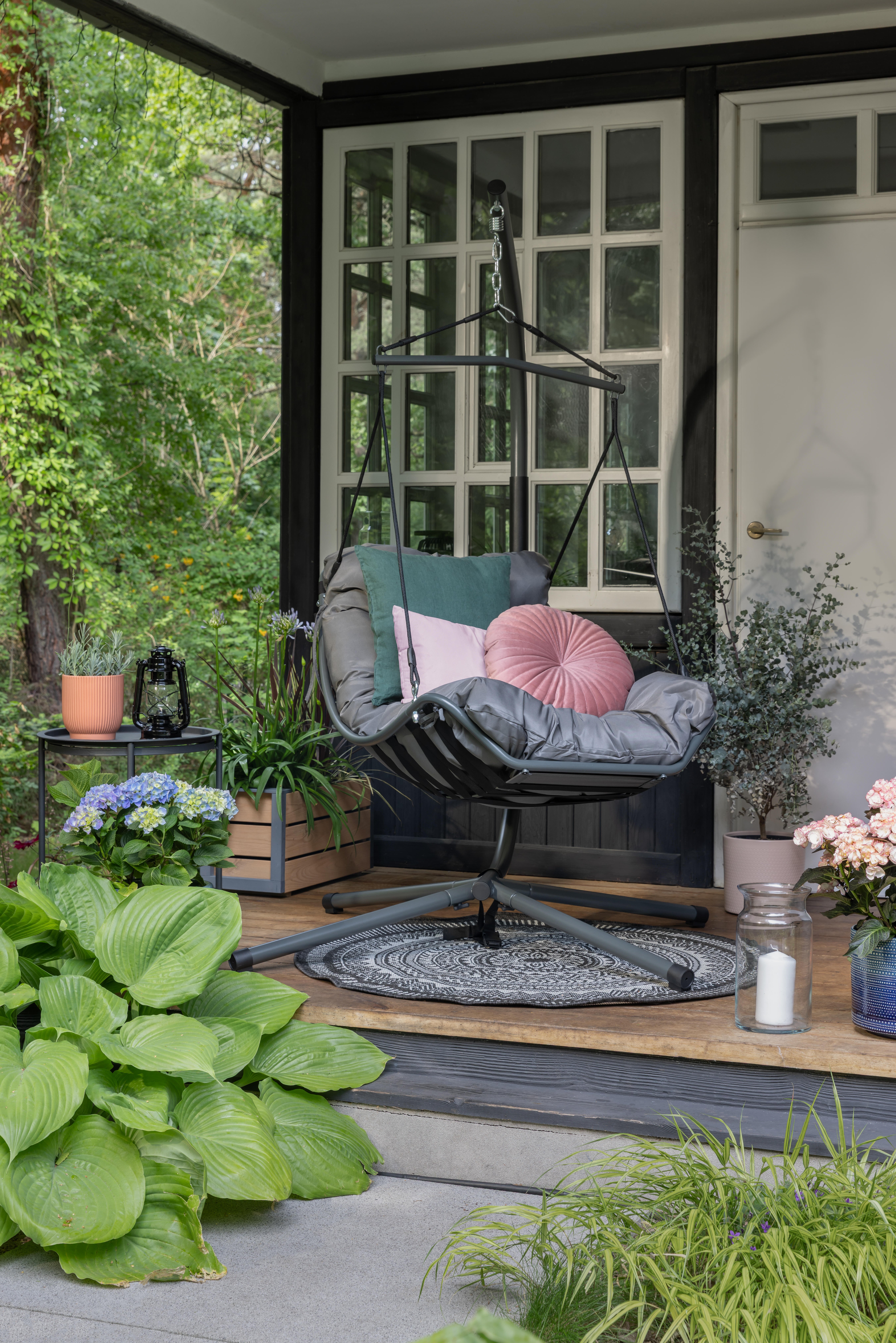 Poduszka okrągła welurowa Tony Bistro różowa śr. 40 cm Inspire - 11