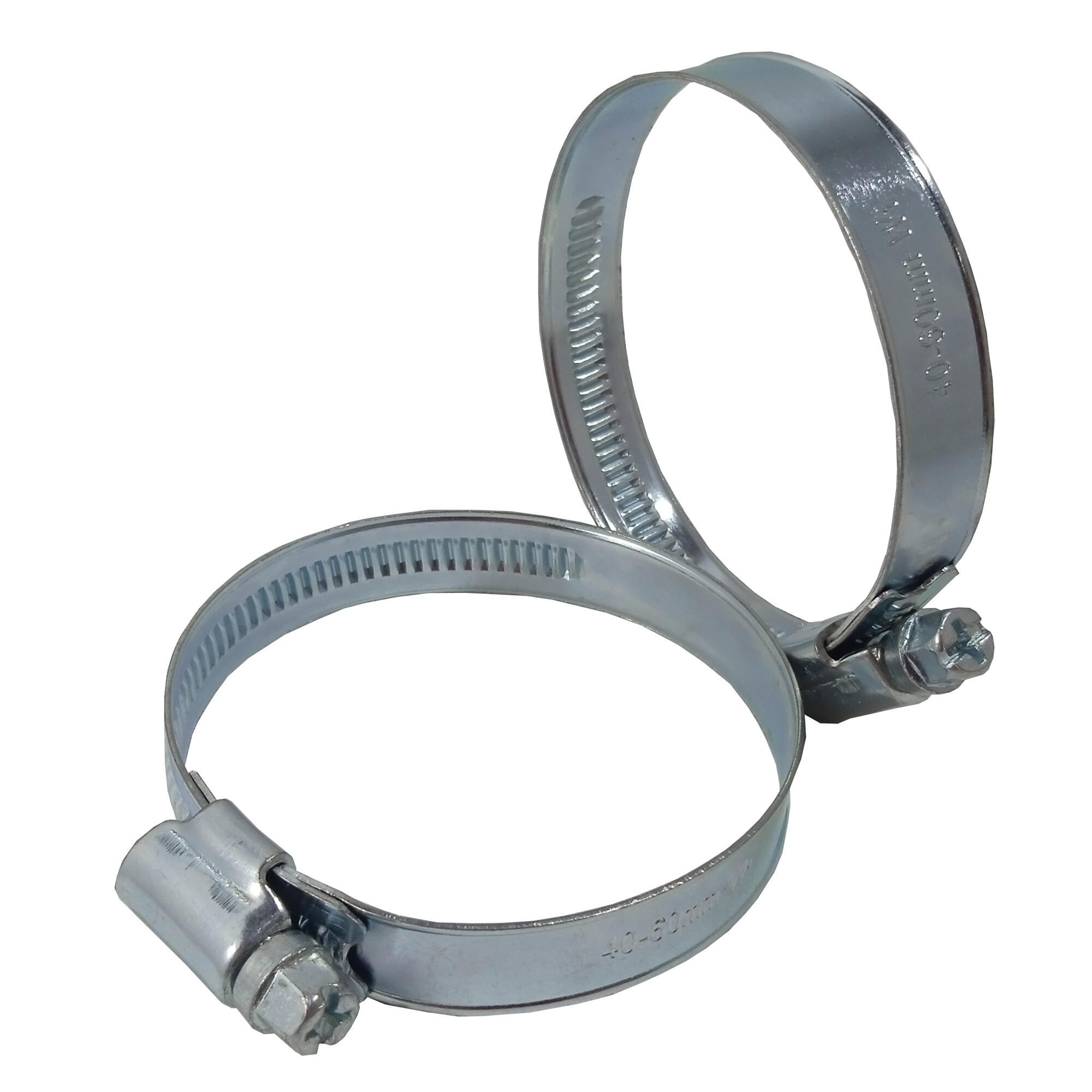 2 abrazaderas de acero galvanizado w1 de 40–60 mm