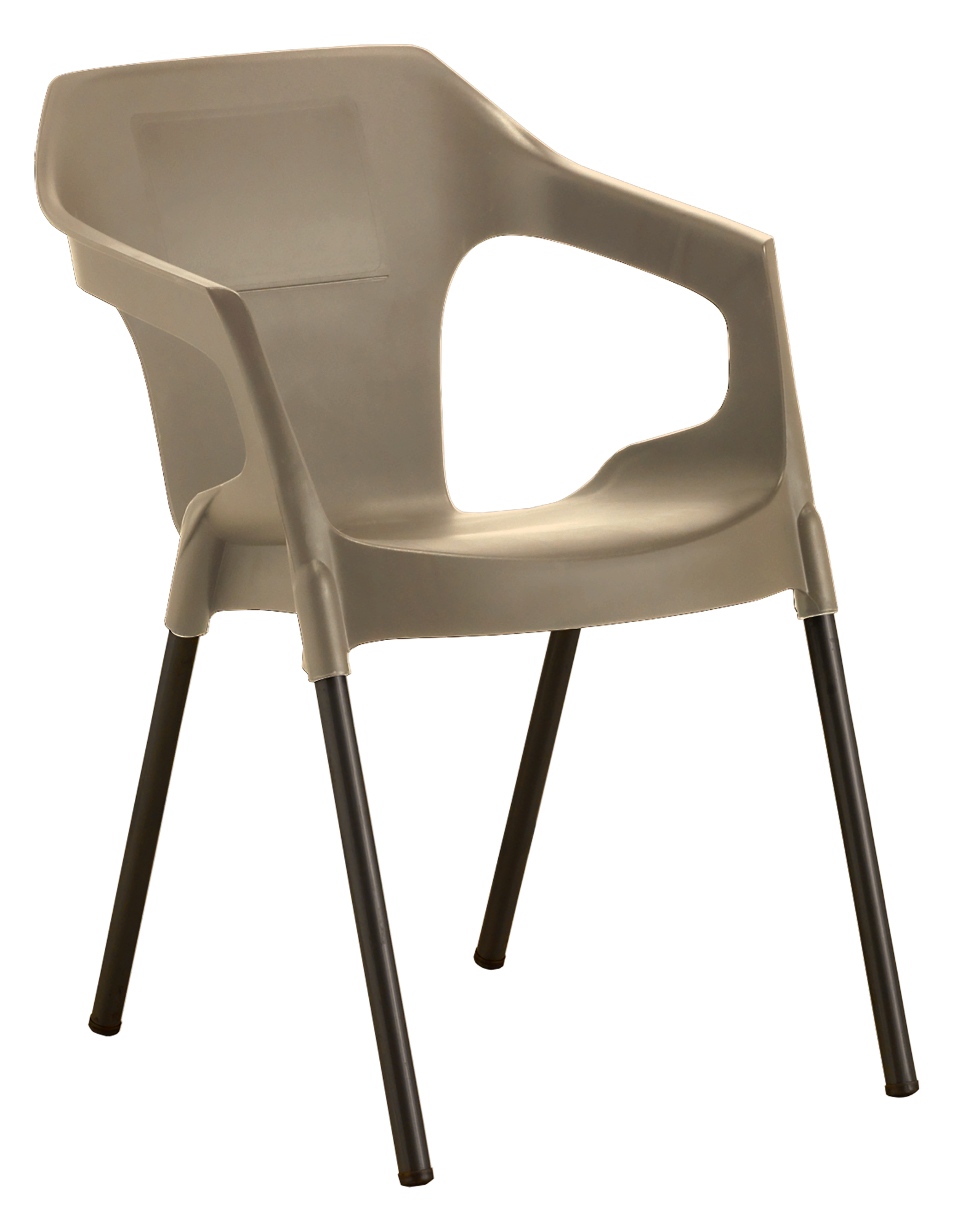 silla de jardin de polipropileno monaco topo