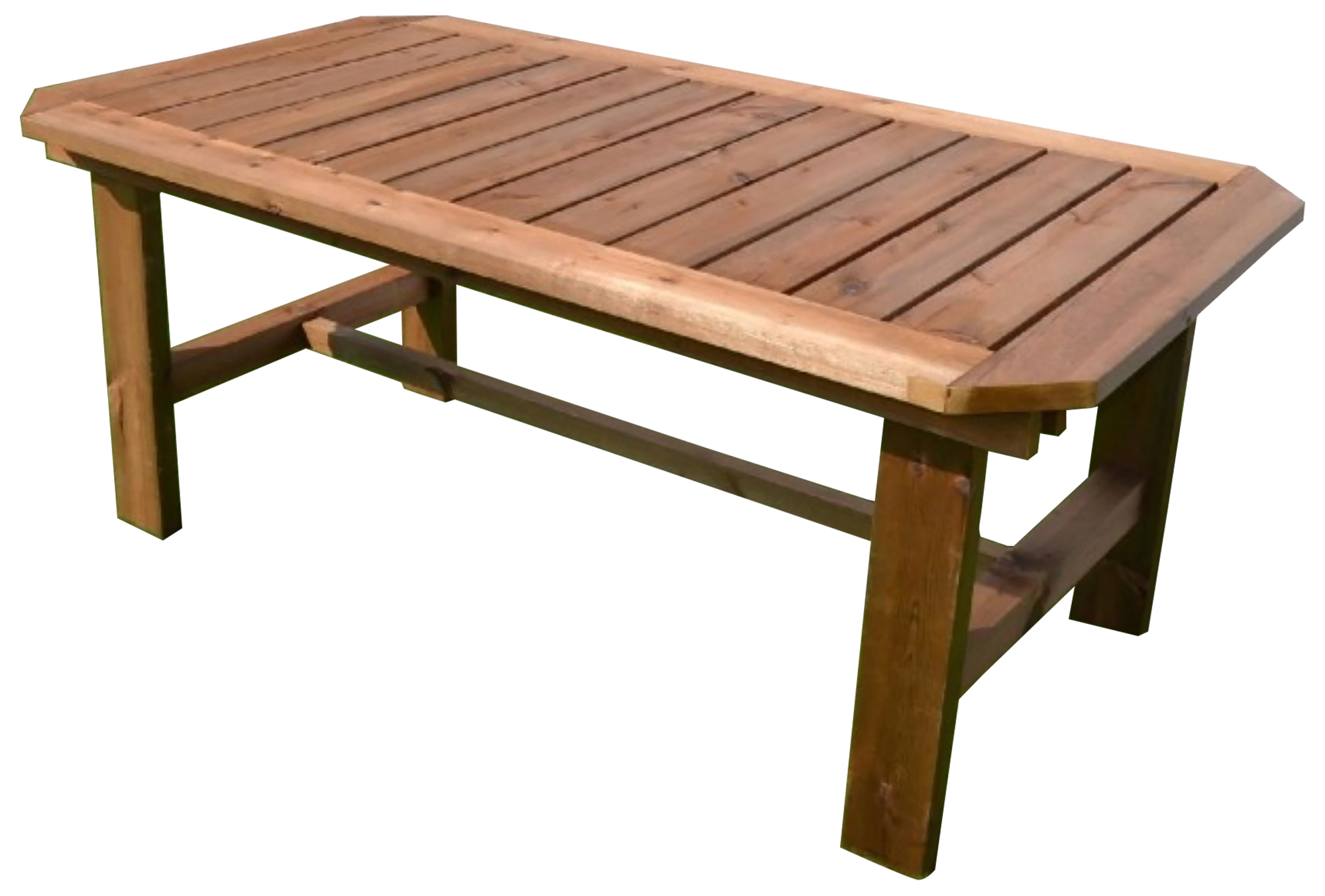 Mesa de madera country marrón de 181x75x100 cm
