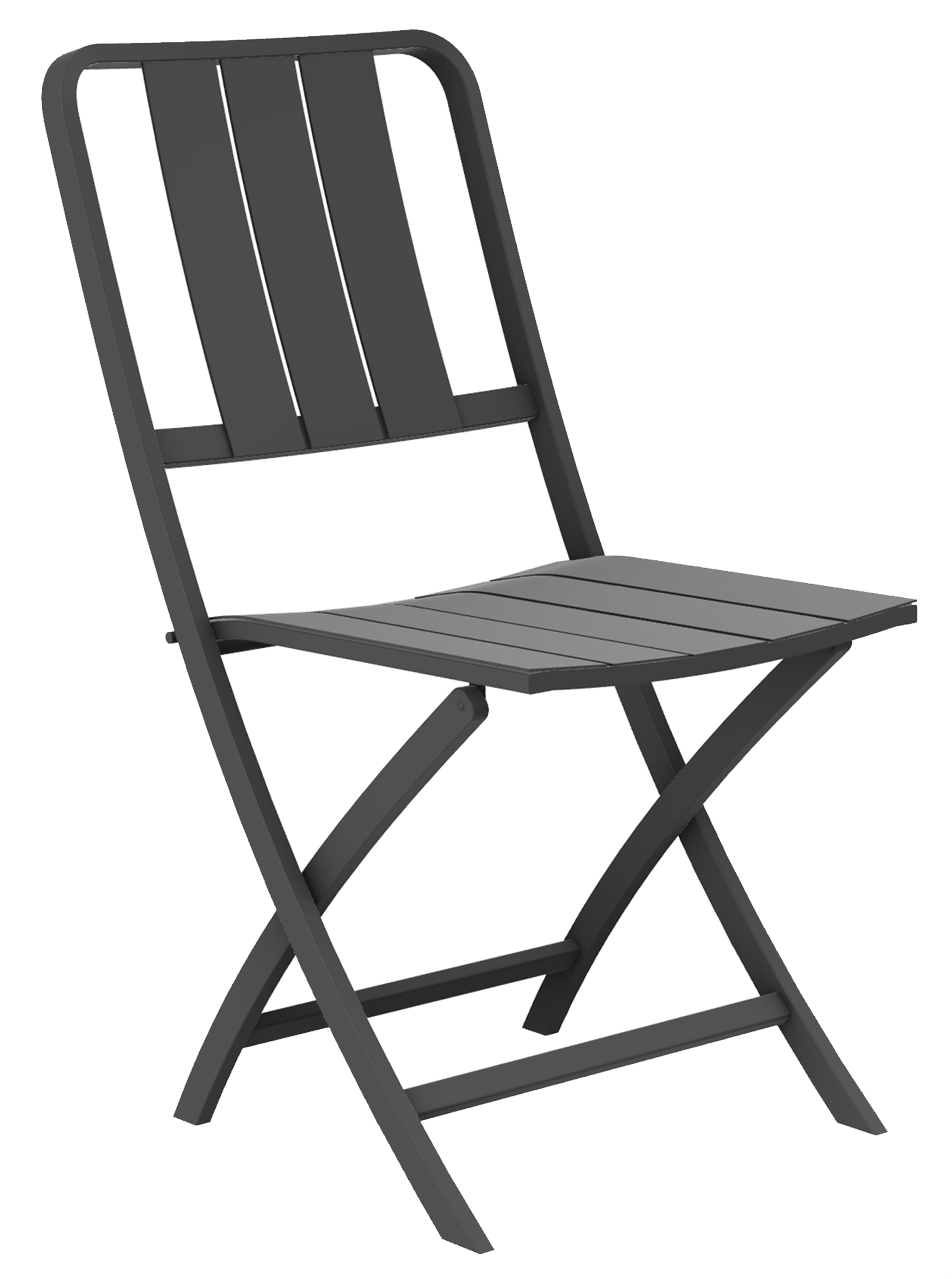 Silla plegable de jardín naterial idaho de aluminio gris