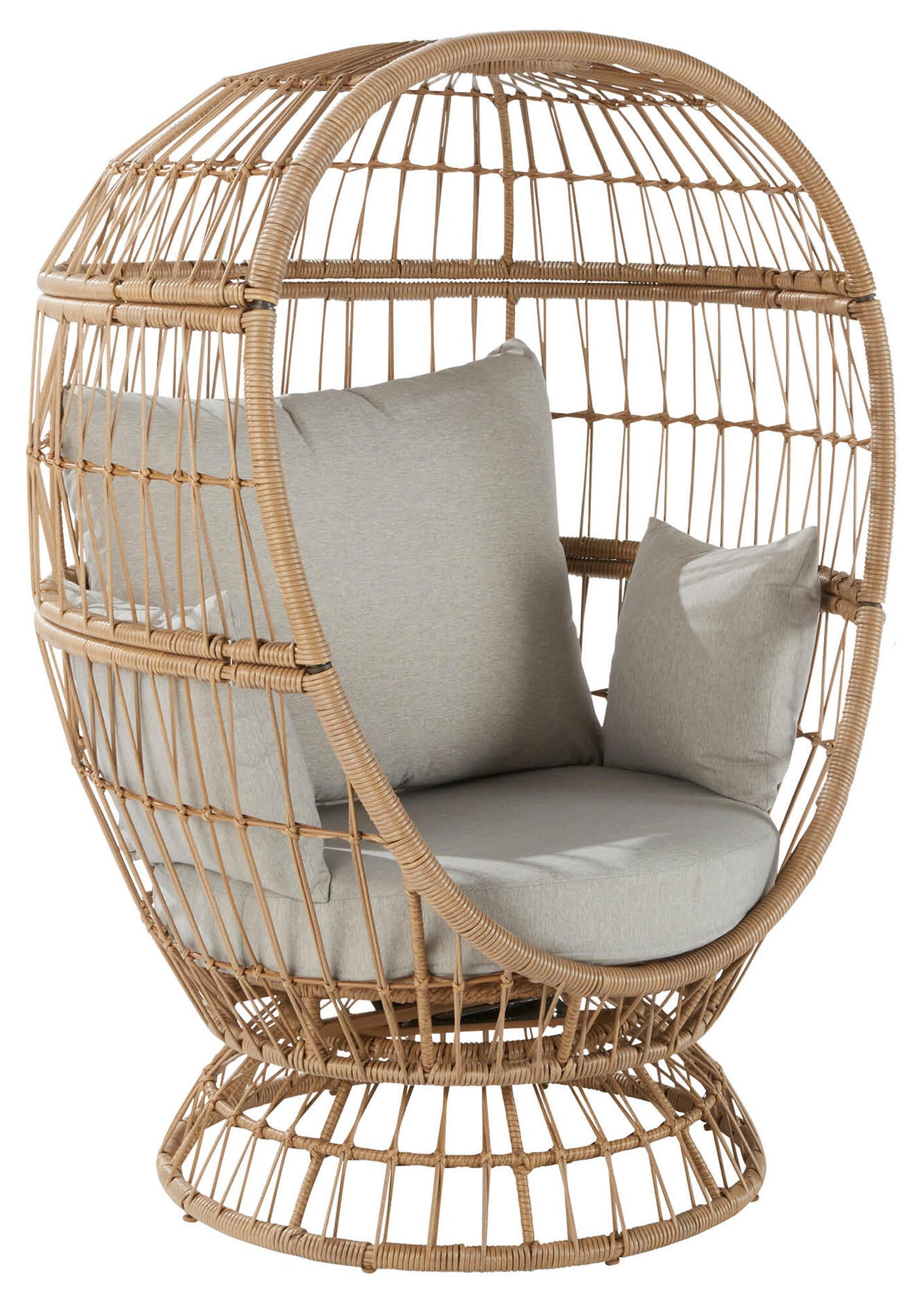 Cadeira ovo relax aço bege Juno Naterial - 2