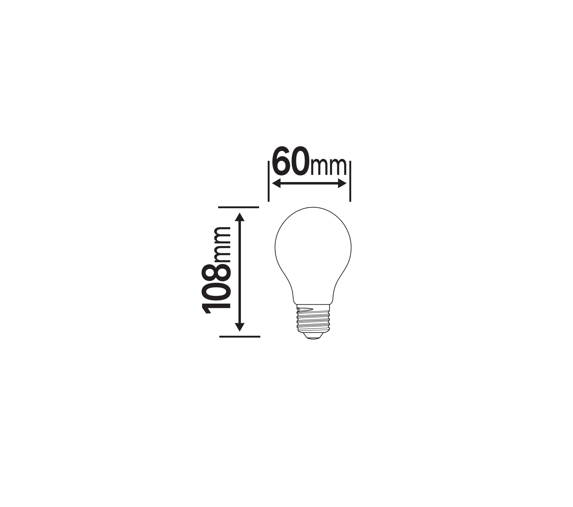 Ampoule led,  E27, 470lm = 40W, blanc chaud, LEXMAN - 2