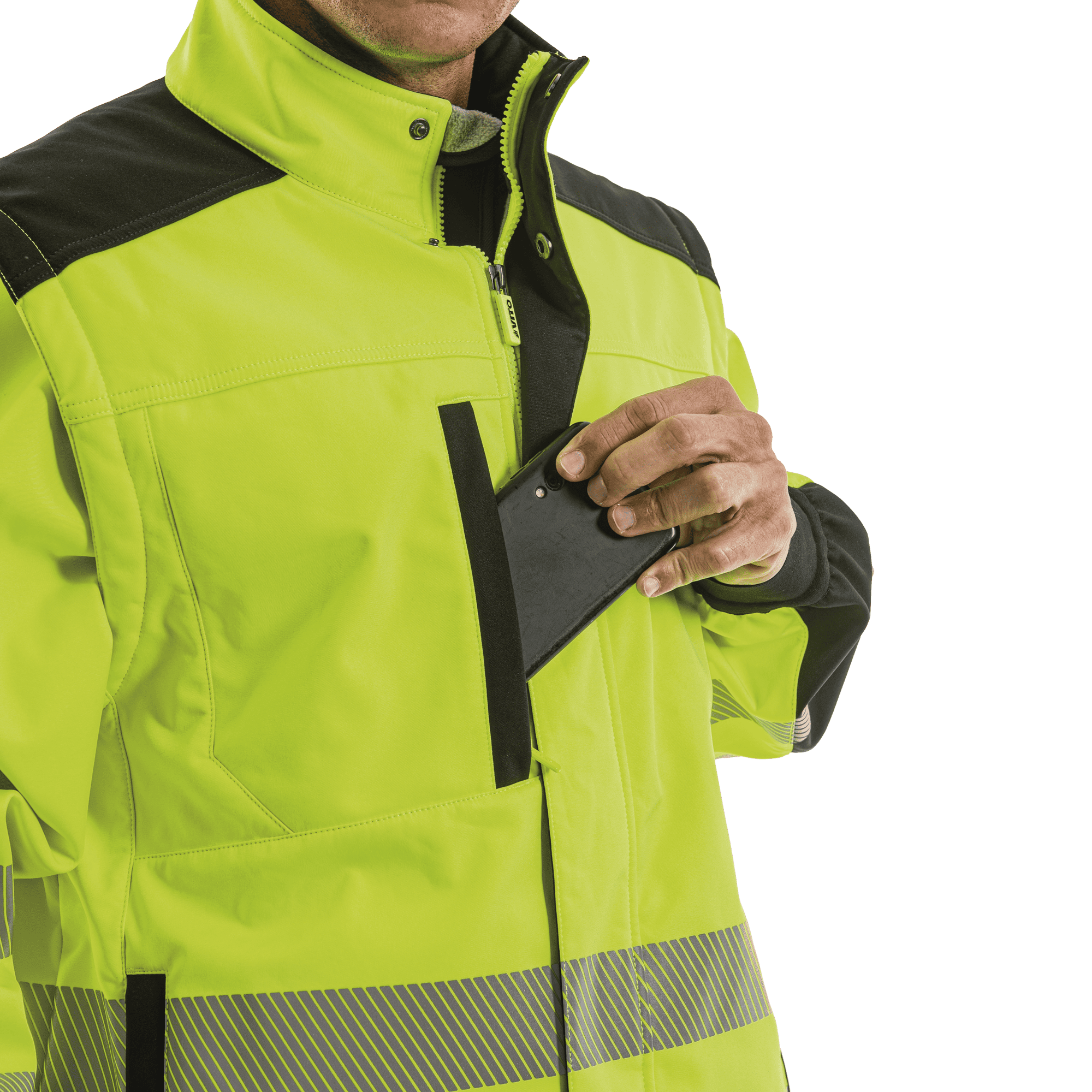 Casaco de alta visibilidade faixa amarelo tamanho M Vito - 6