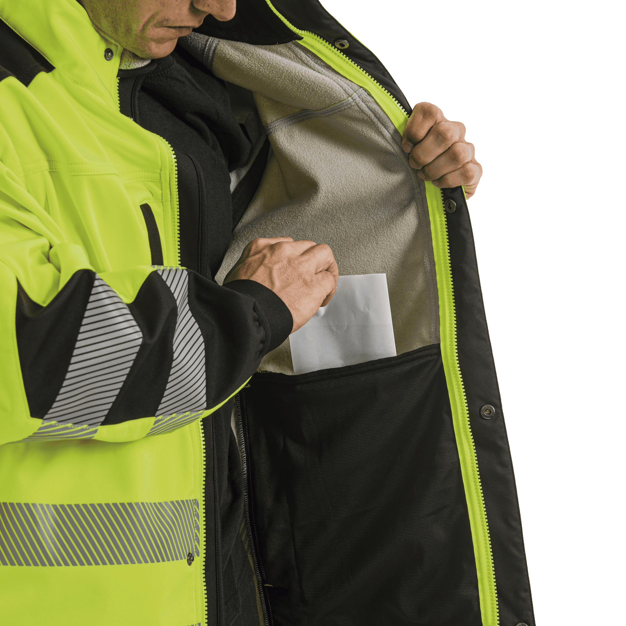 Casaco de alta visibilidade faixa amarelo tamanho M Vito - 5