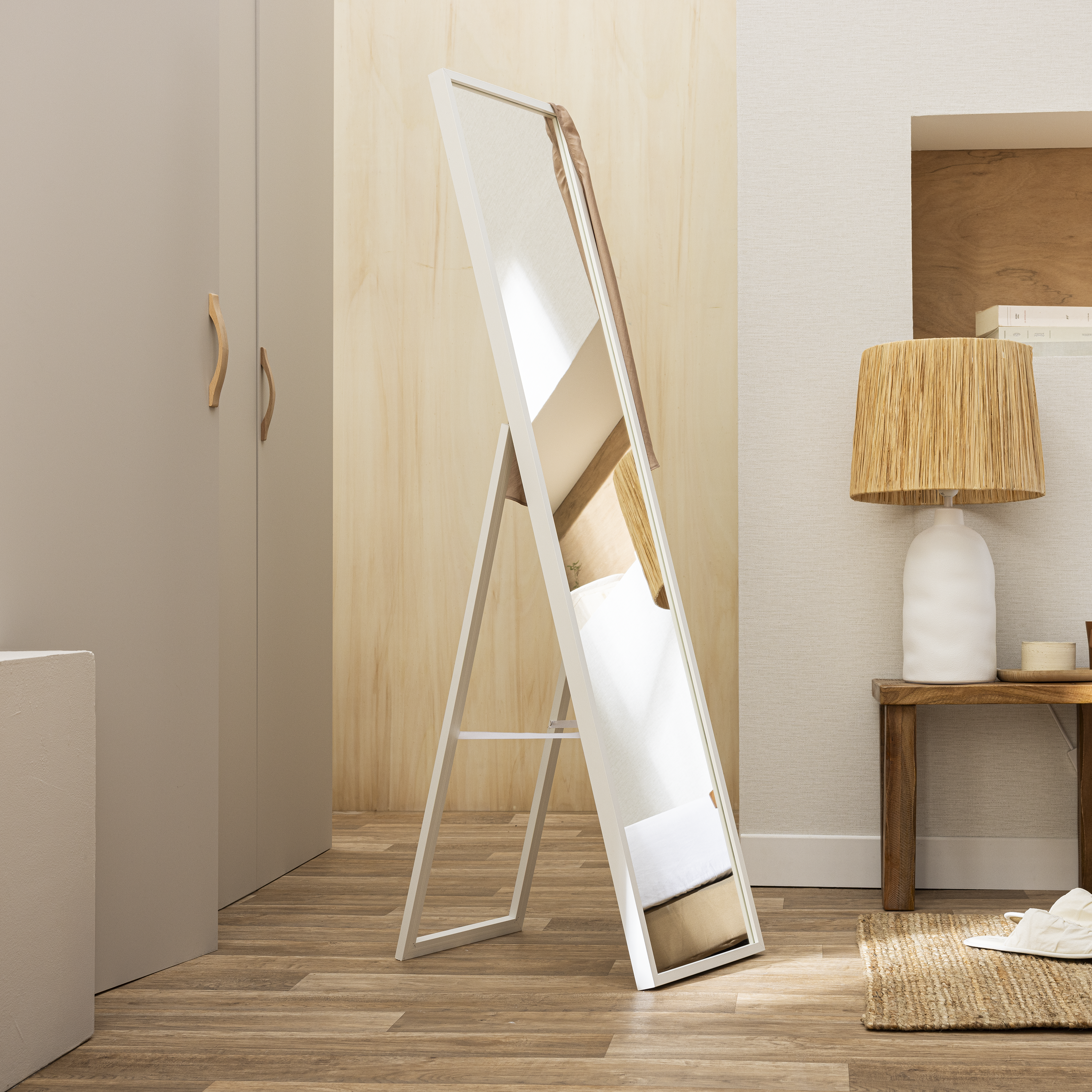 Lustro stojące Milo białe 30 x 140 cm Inspire - 2