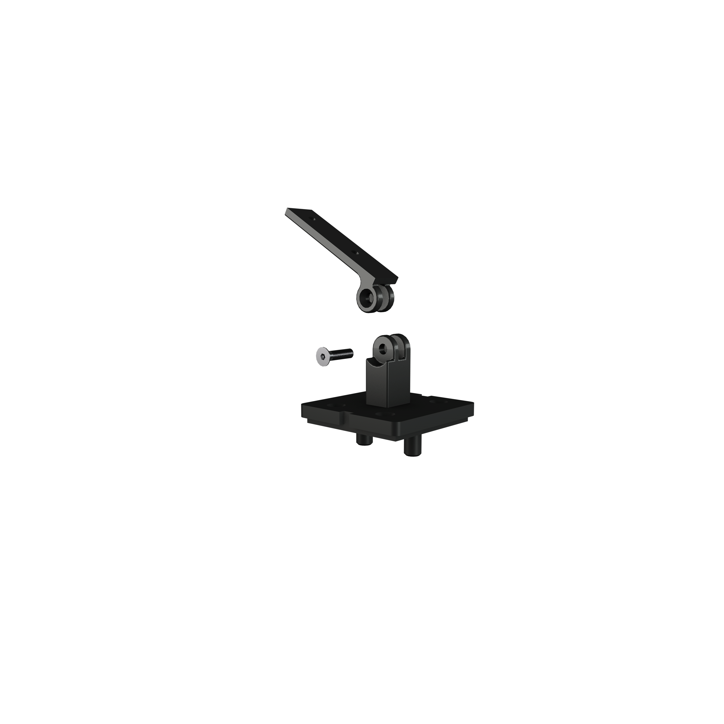 Support main courante métal noir pour escalier, MOKA H.24.5 x l.15.5 cm - 3