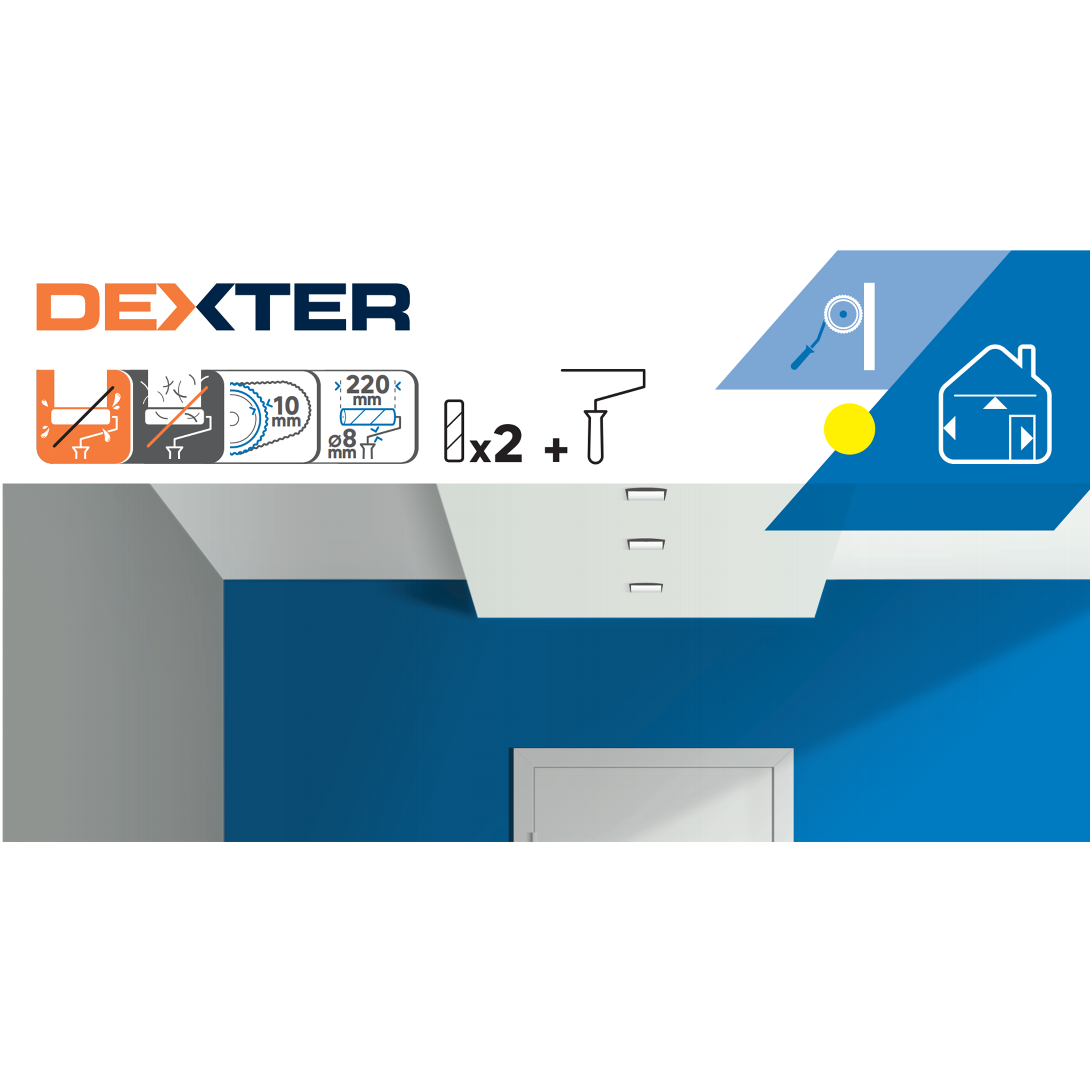 Wałek do malowania z zapasem 22 cm Dexter - 3