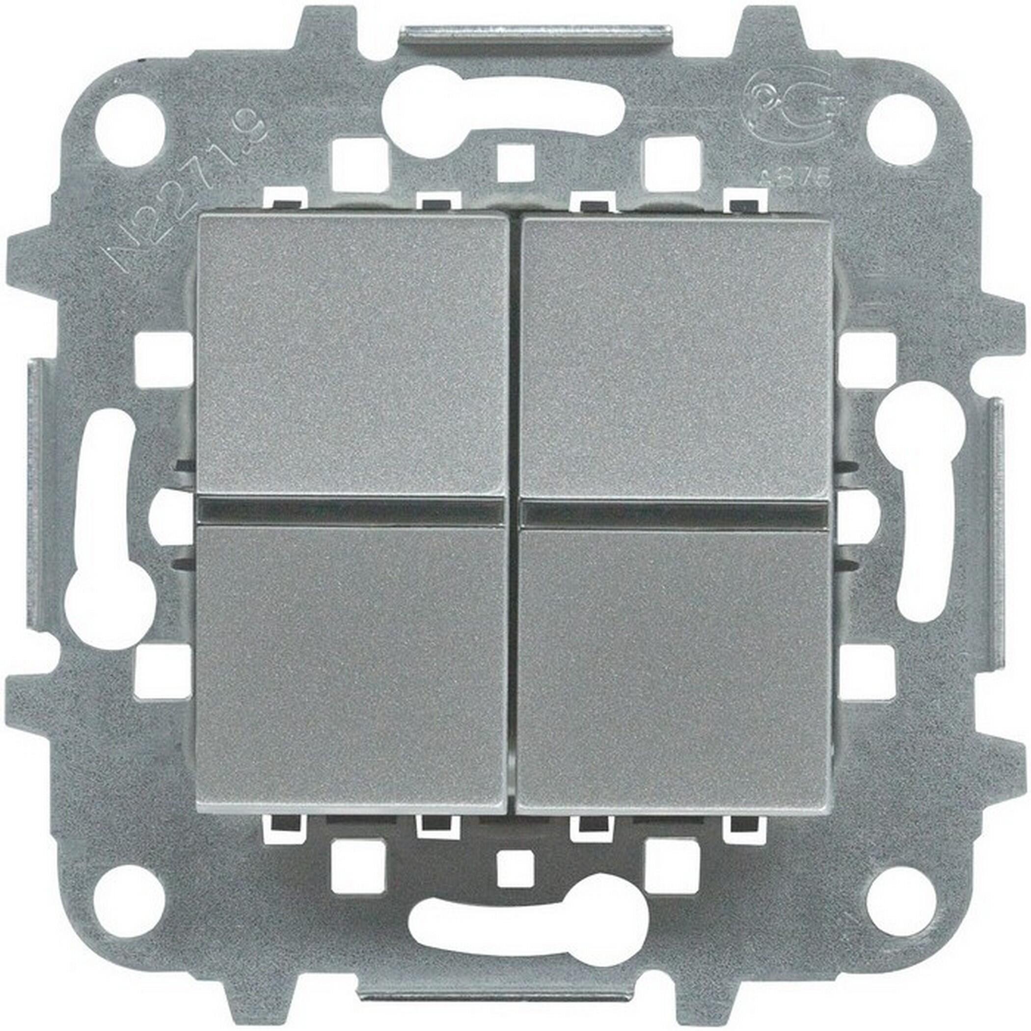 Regulador De Luz LED Niessen Zenit Plateado - Dimmer Rotativo/Pulsador, Para Hasta 10 Lámparas