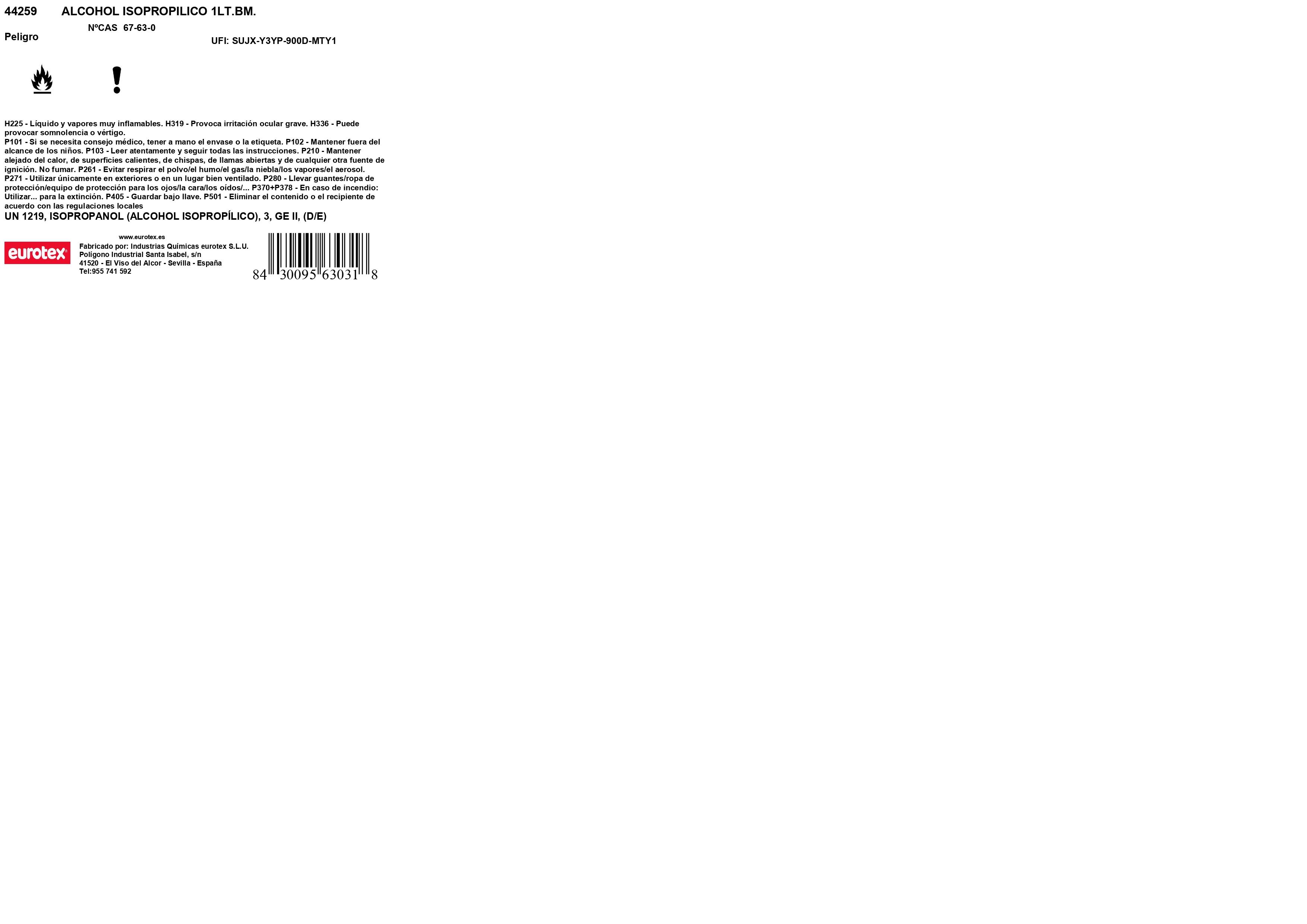 ALCOHOL ISOPROPÍLICO 1L - 2