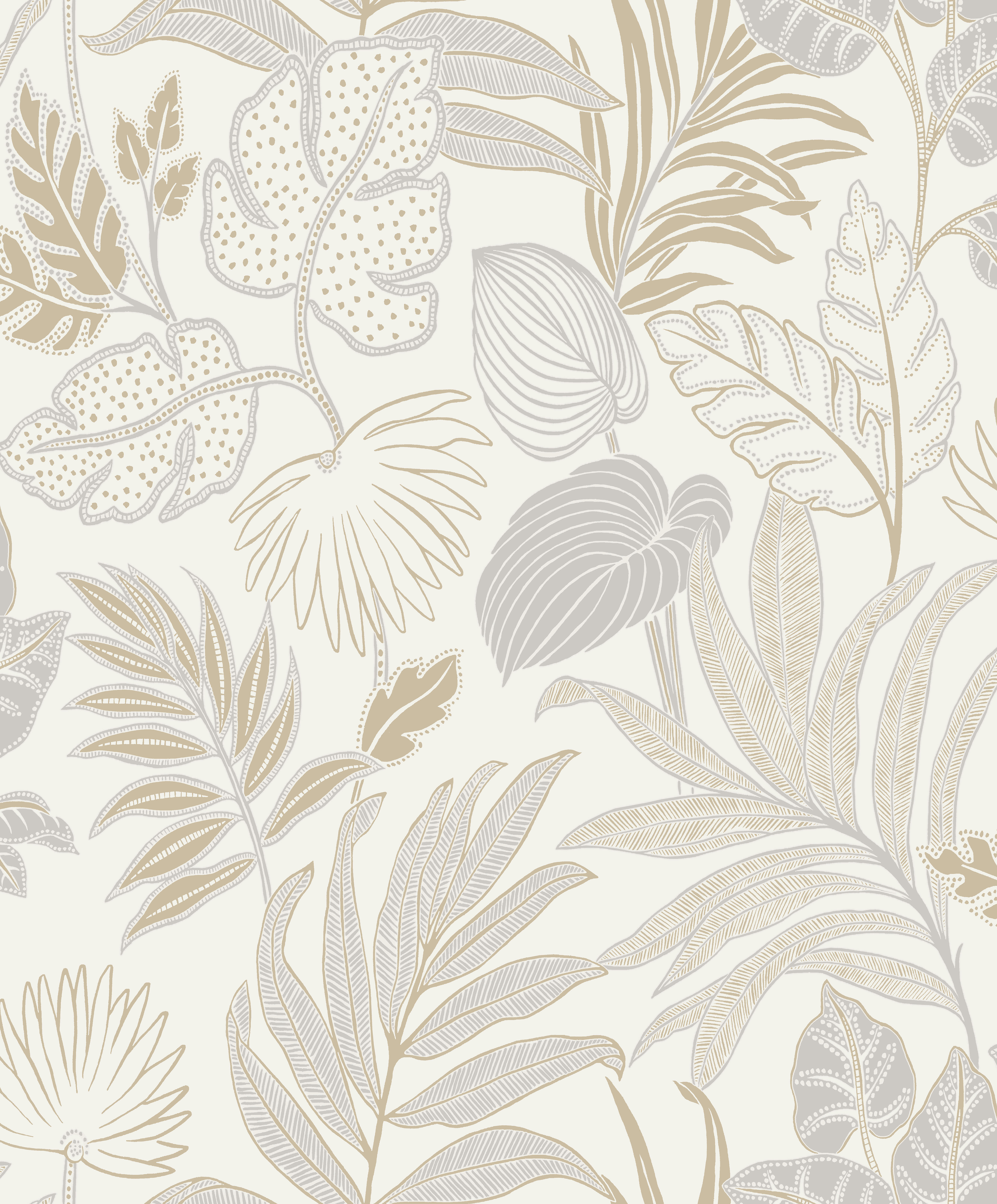 Papier peint intissé Feuille Kew Naturel - 2