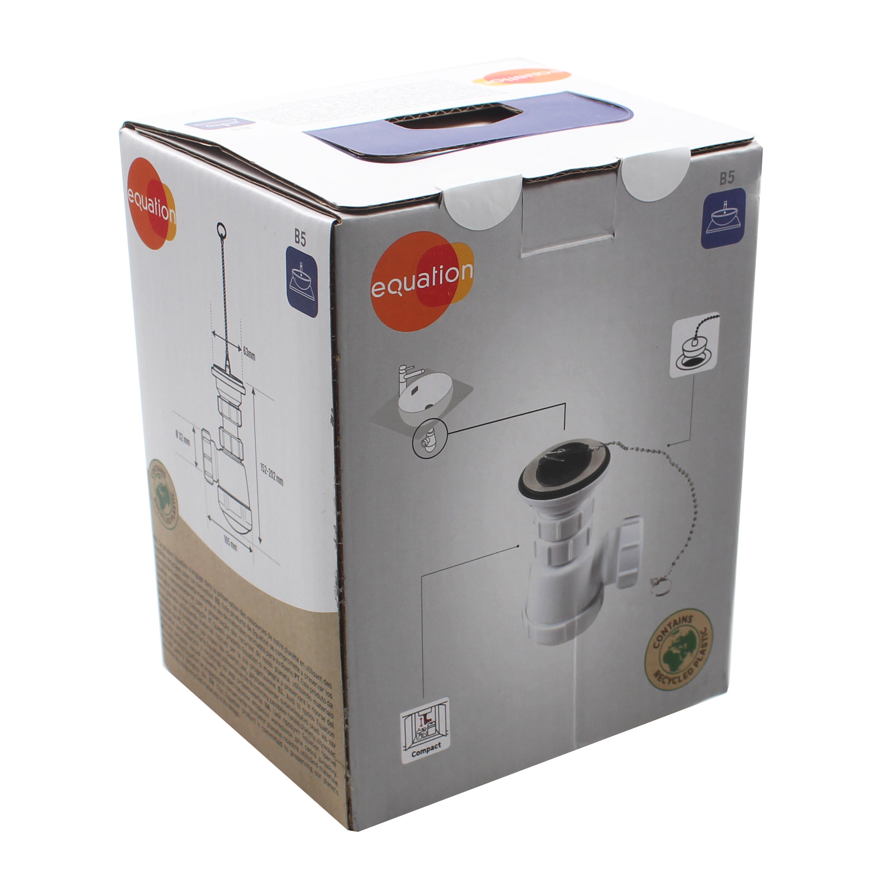 Conjunto de desagüe con tapón y sifón EQUATION D32mm
 - 5