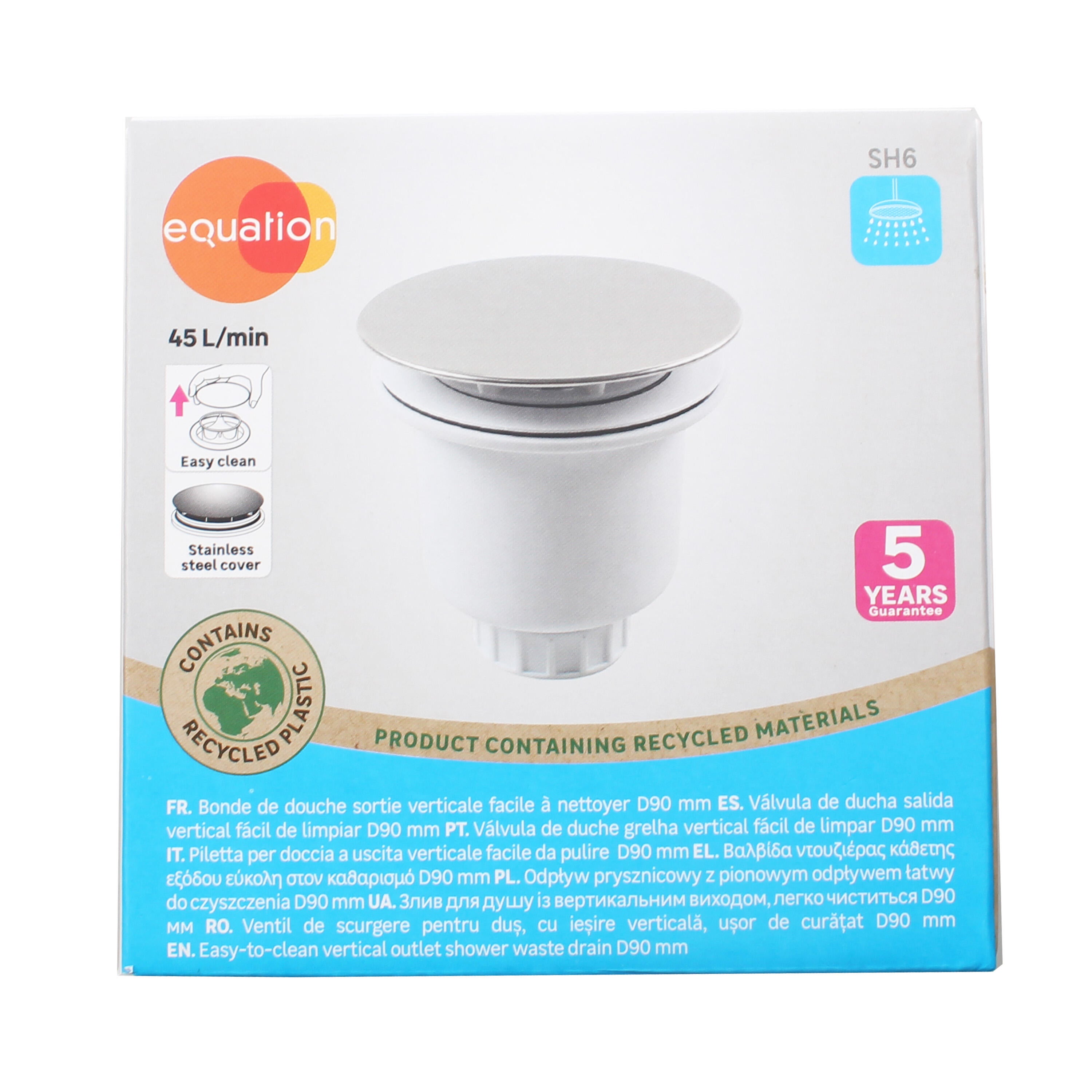 Valvula duche EQUATION vertical d90 cromado - 5