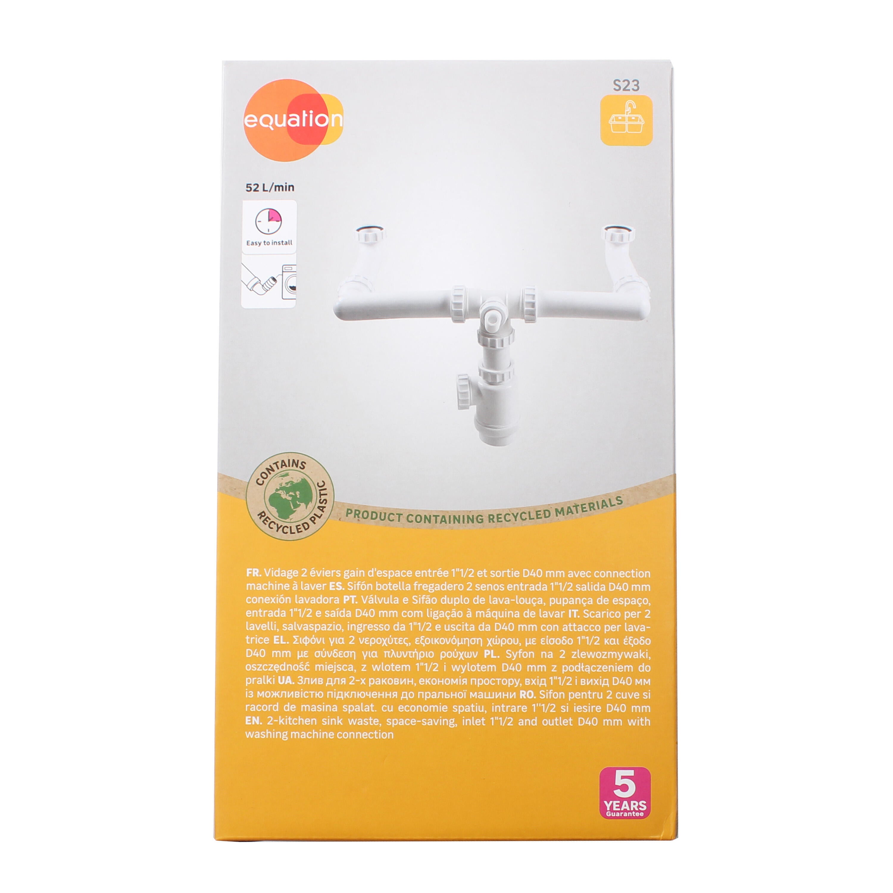 Sifao plastico EQUATION 2 valv 1/2 extensivel - 4
