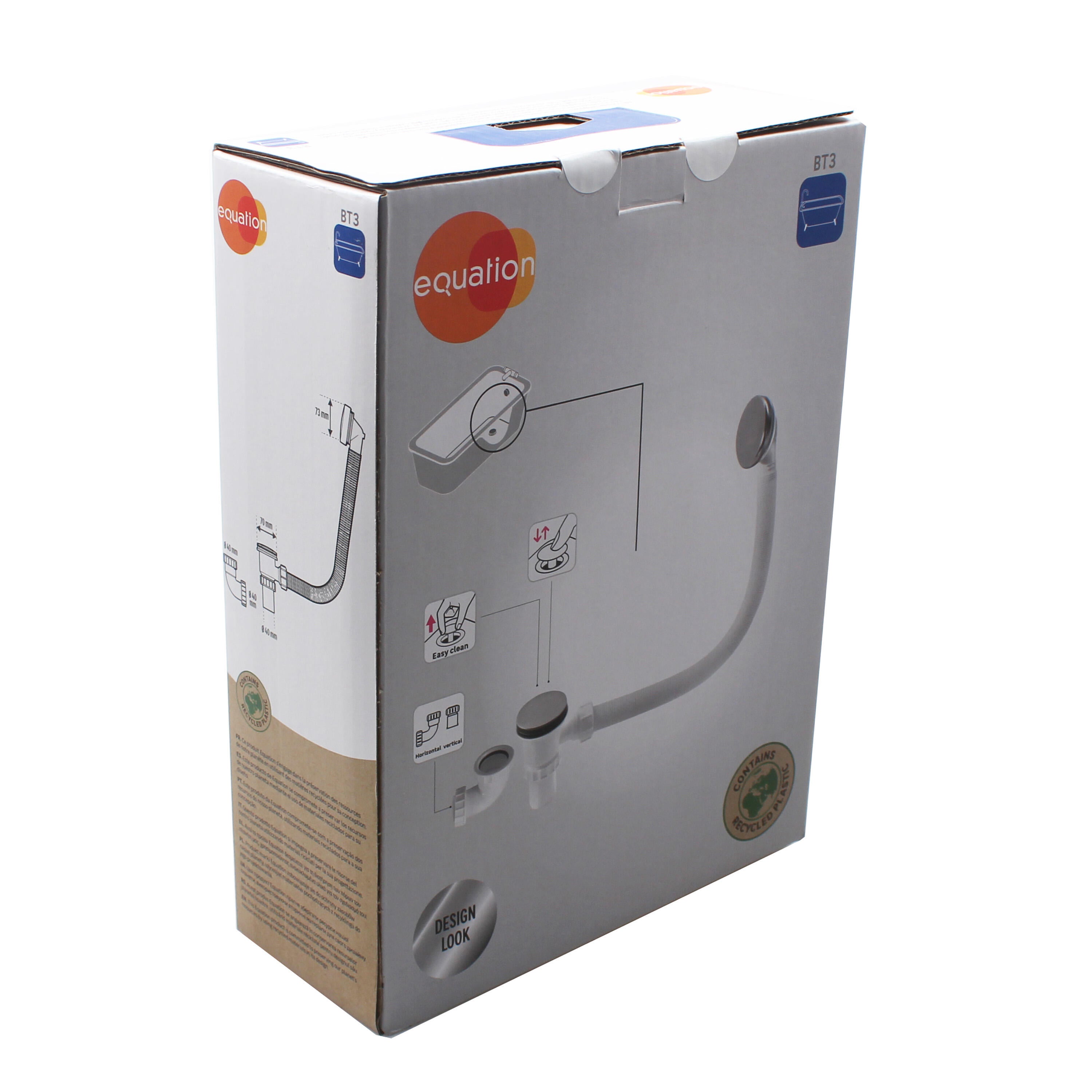Valvula banheira EQUATION clic clac 70mm cromado - 4