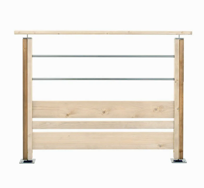Lot de 2 demi poteaux de finition pour garde-corps bois, MOKA H.96xl.7xEp.3.5cm - 3