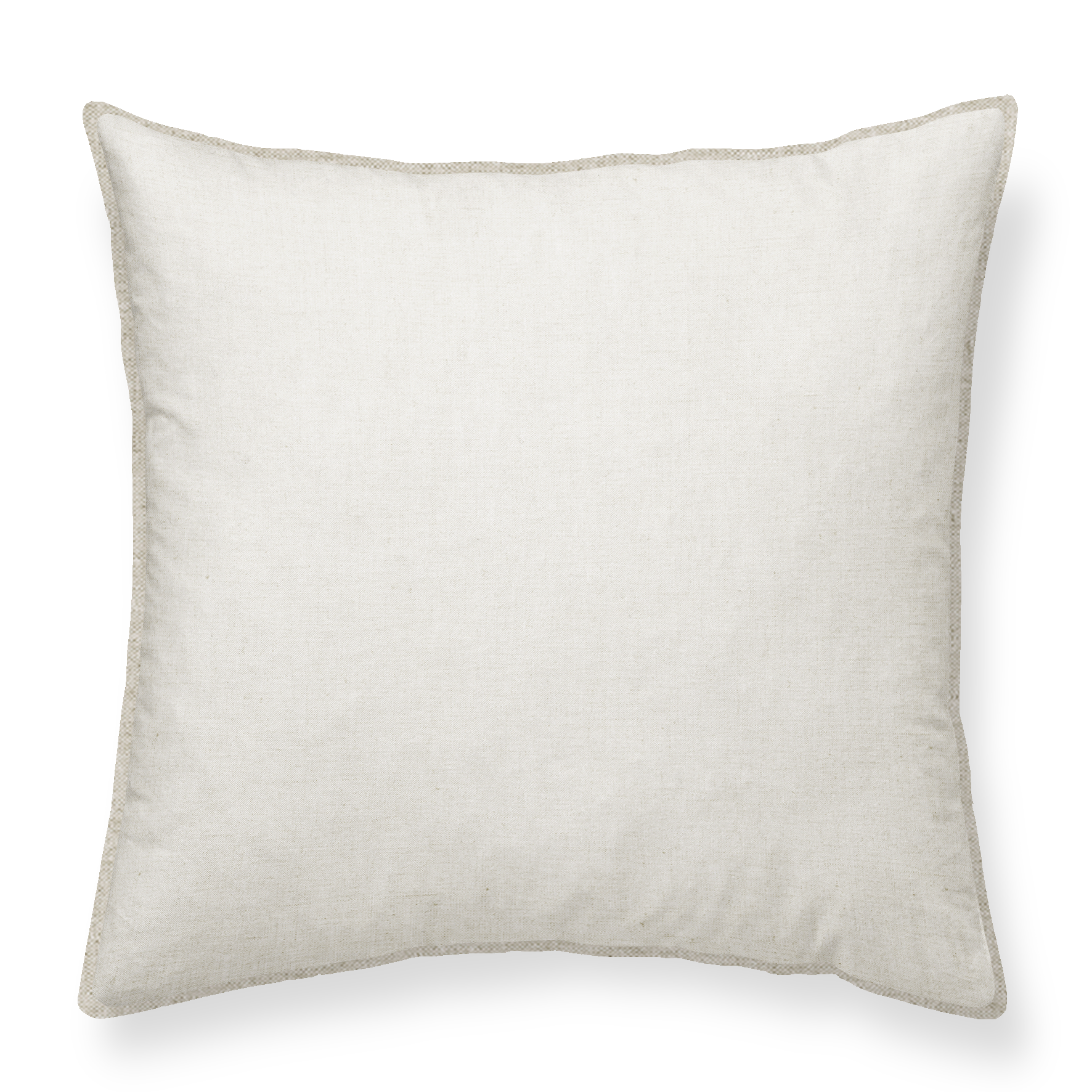 Cojín decorativo cuadrado Fay flor algodón, lino azul y blanco cordoncillo 50x50cm - 3