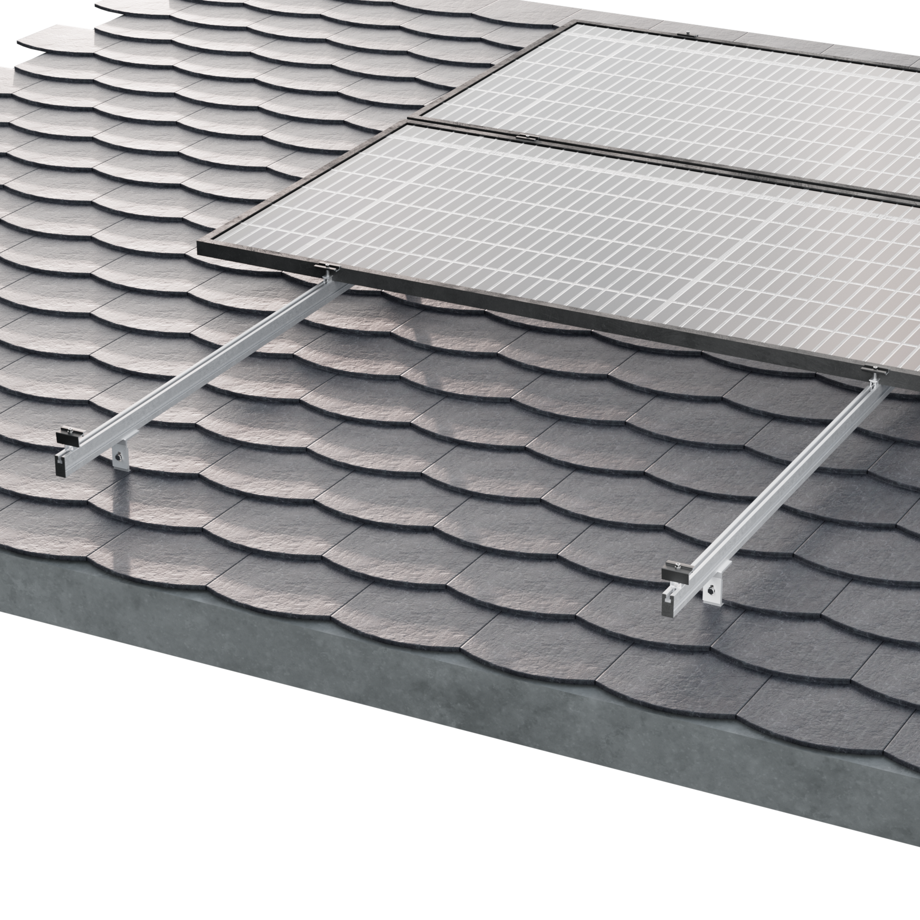 Kit 4 panneaux solaires 2000Wc, onduleur APsystems, fixations toit en ardoise - 6