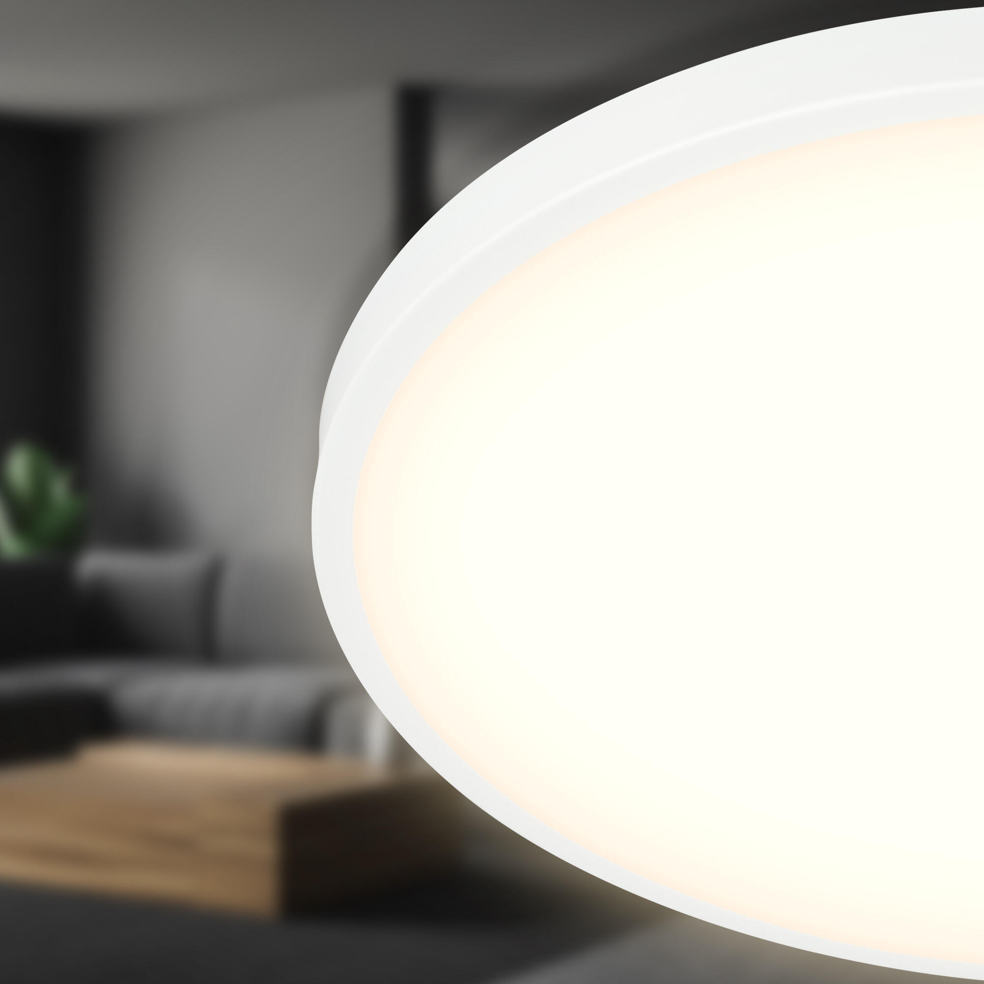 Plafón LED de interior redondo blanco BRILO 2400 lm blanco cálido Ø33 cm - 4