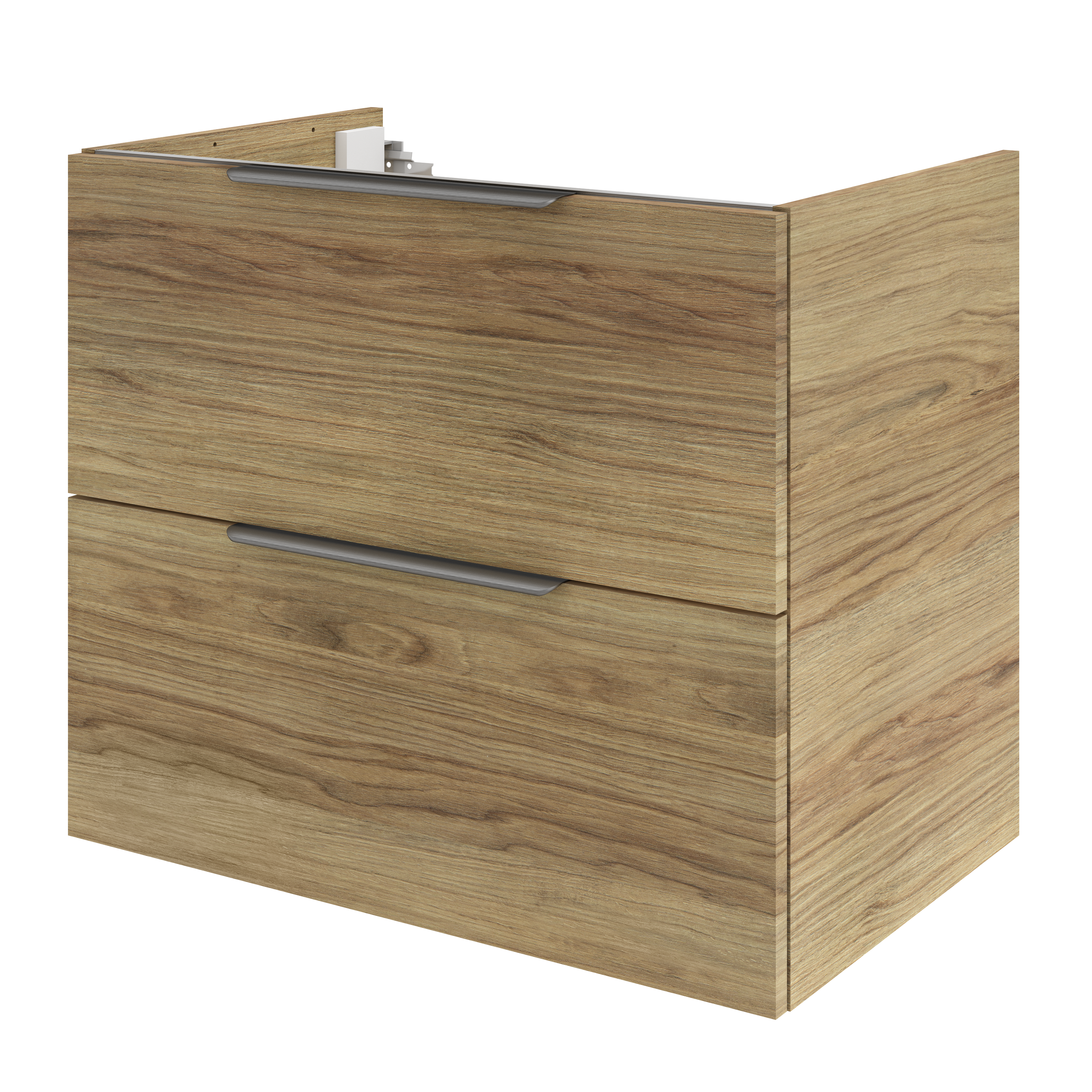 Meuble sous-vasque 2t L.75cm x H.64cm x P.48cm effet chêne miel Neo line - 2