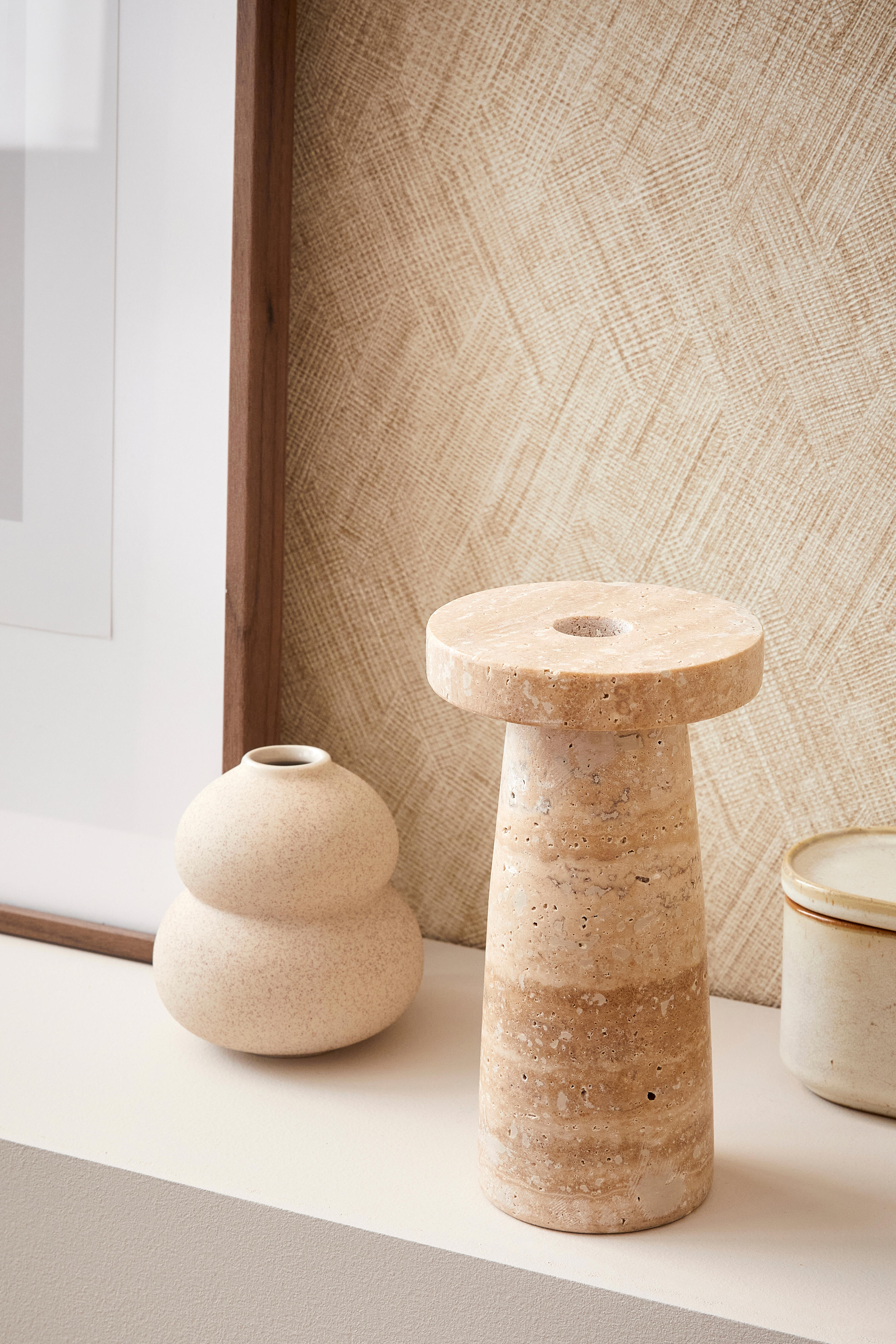 Papier peint vinyle Paille yuno beige - 5