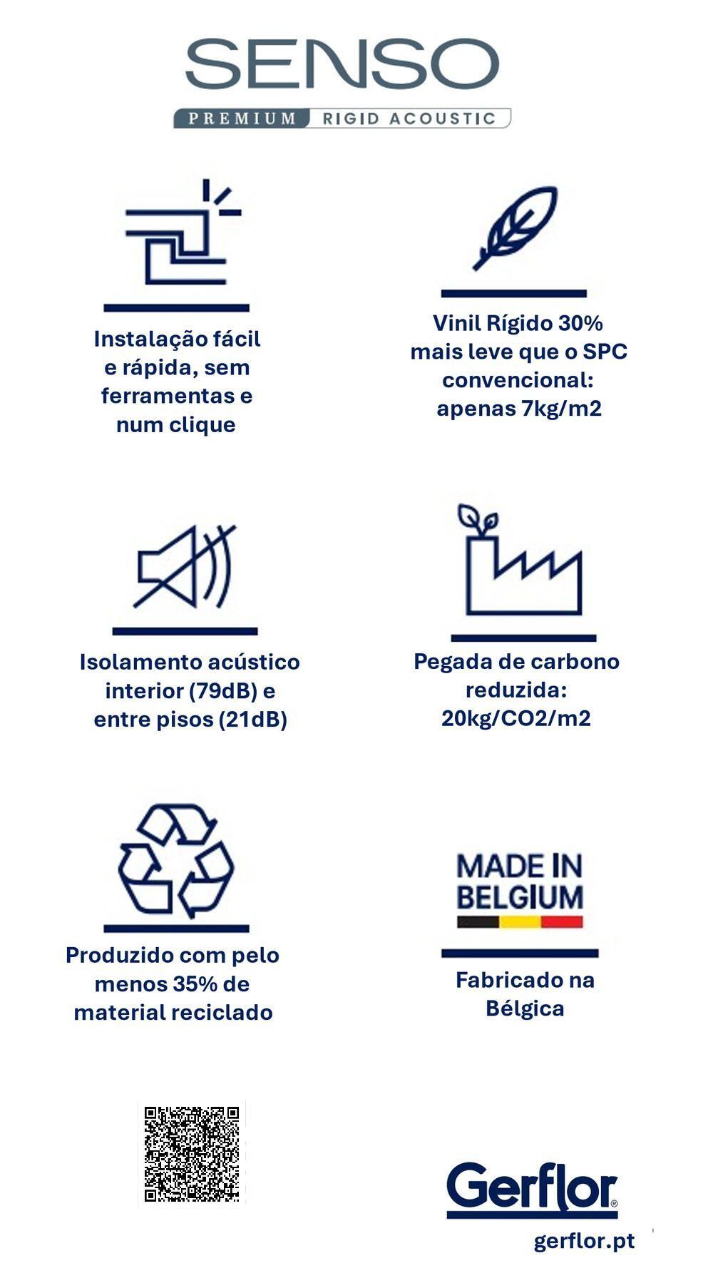 Pavimento vinílico RBC click flutuante Senso Columbia XL premium Gerflor com base 5,7 mm NAT393 - 4