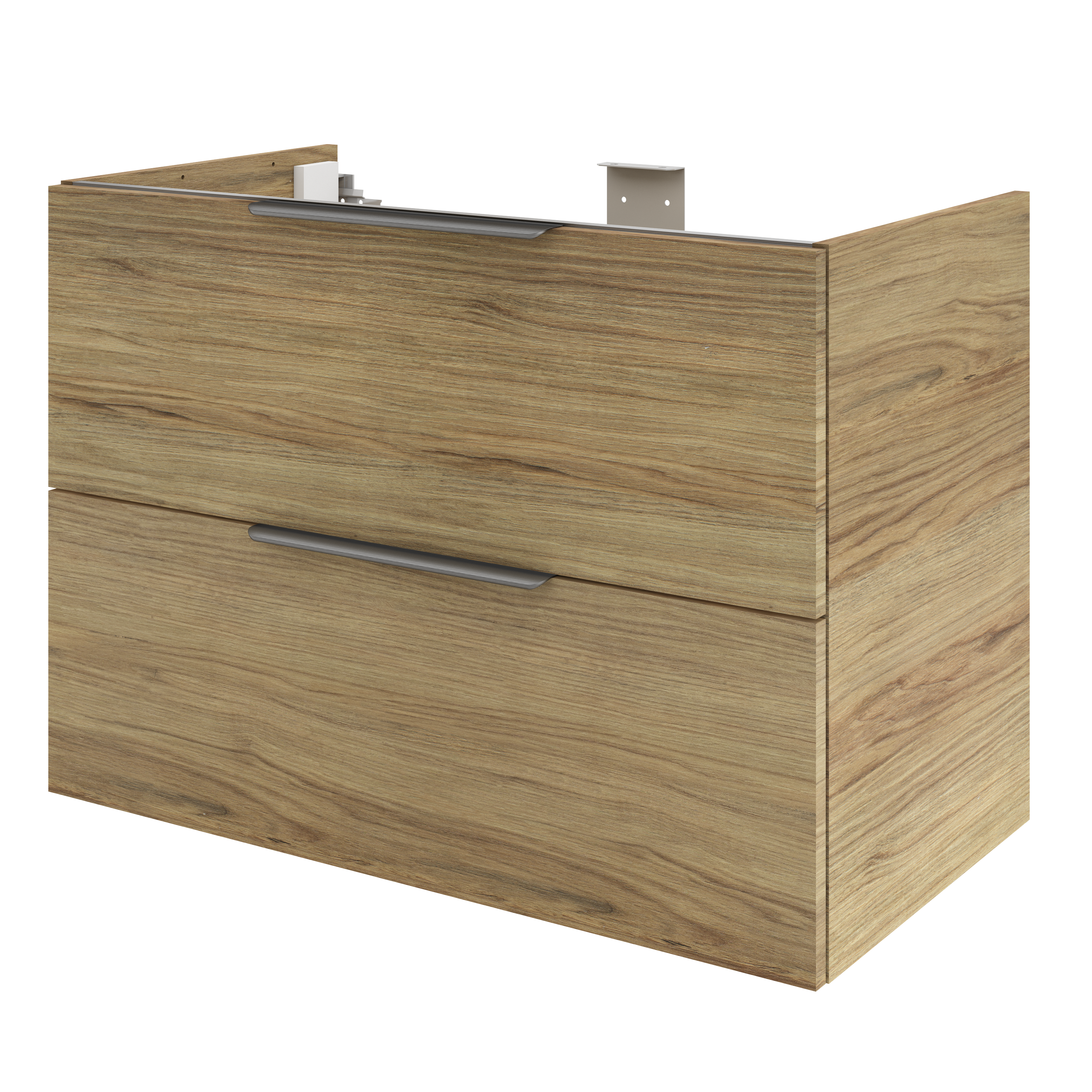 Mobile da bagno sospeso sotto lavabo L 90 x H 64 x P 48 cm lucido, 2 cassetti SENSEA Neo - 4