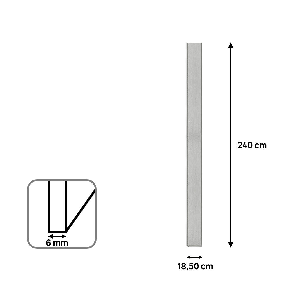 Revestimiento de pared decorativo efecto madera de PVC Dumaclin Grey gris apto para exterior de 240x18.5cm - 7