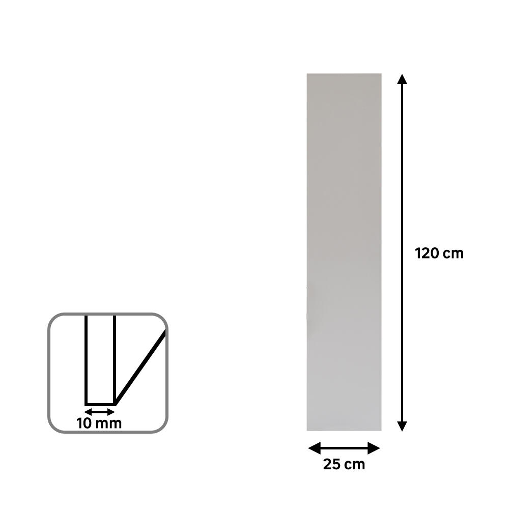 Revestimiento de pared decorativo efecto liso de PVC Artens alveolar blanco brillo de 120x25cm - 3