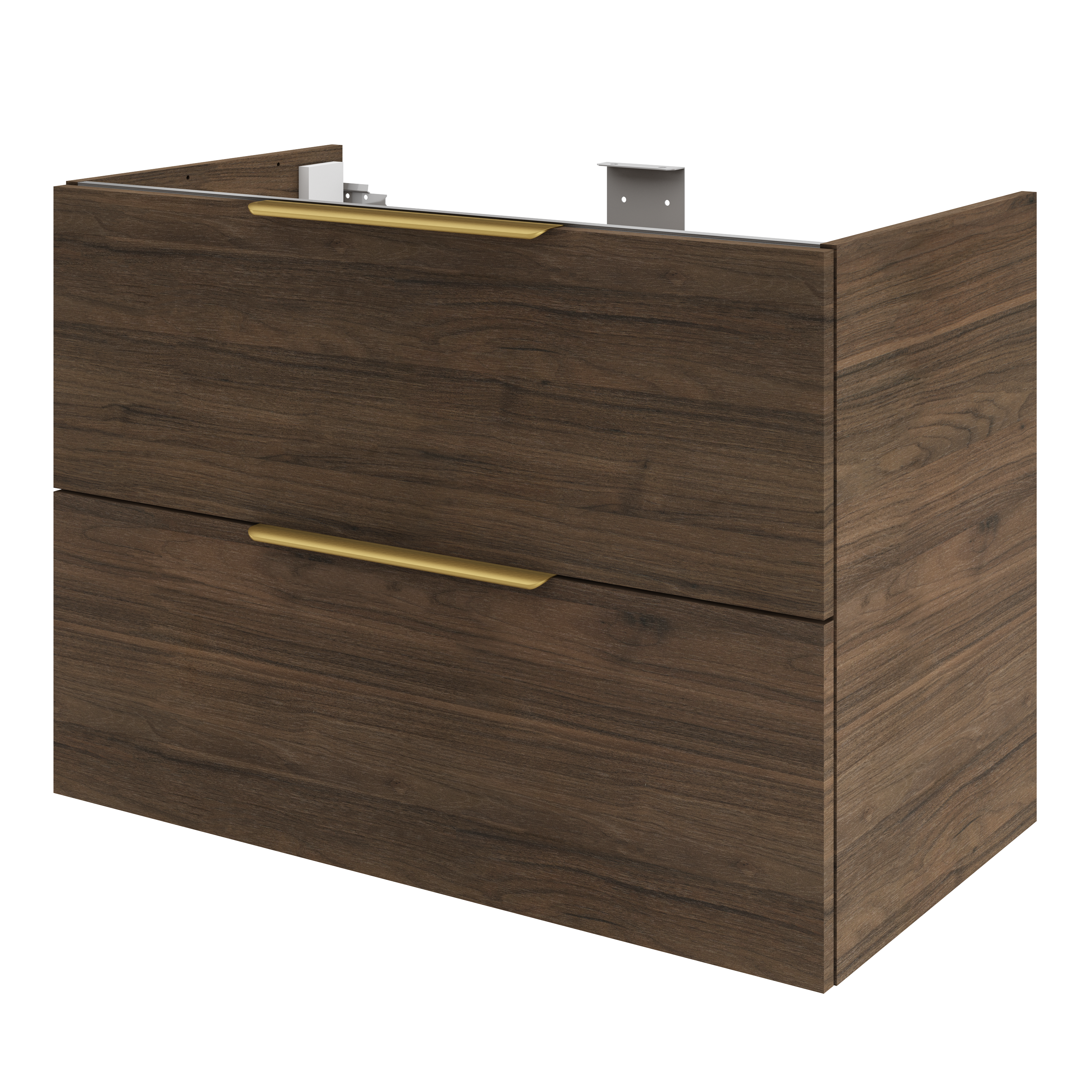 Mobile da bagno sospeso sotto lavabo L 90 x H 64 x P 48 cm, 2 cassetti SENSEA Neo lucido - 2