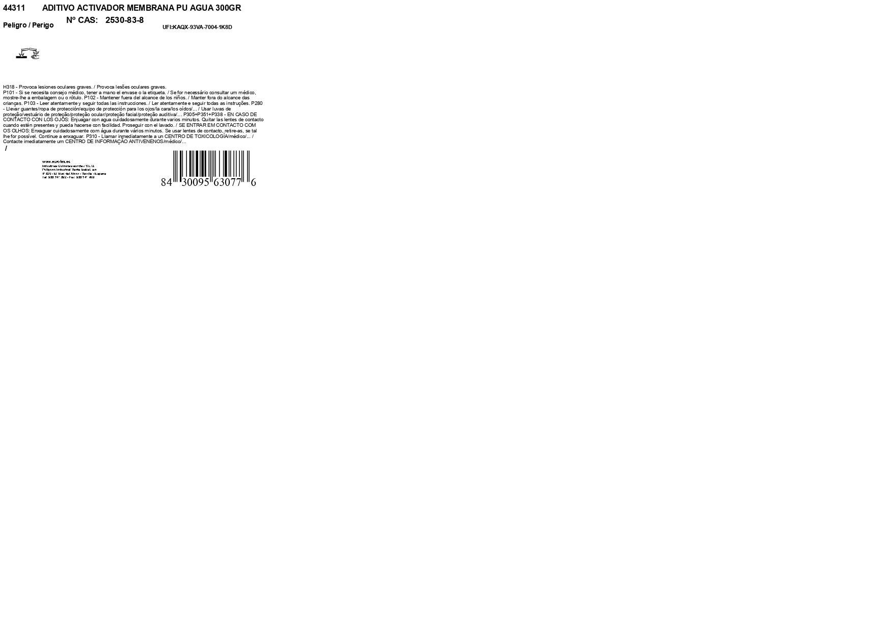 ADITIVO ACTIVADOR MEMBRANA PU AQUOSO 300GR - 3